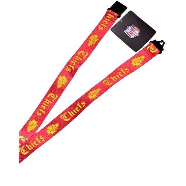 NFL Kansas City Chiefs Lanyard Keychain Old English Font Design Size ONE SIZE - 2 Thumbnail