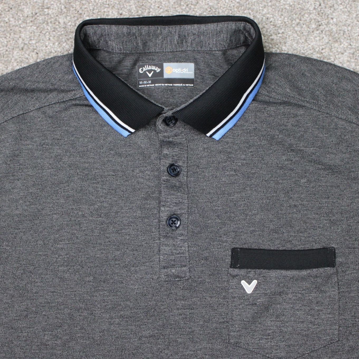 Callaway Callaway Polo Shirt Mens M Gray Opti-Dri 100% Polyester Short Sleeve Polo Shirt Golf Regular Chest 44” Logo Breathable Size US M / EU 48-50 / 2 - 3 Thumbnail