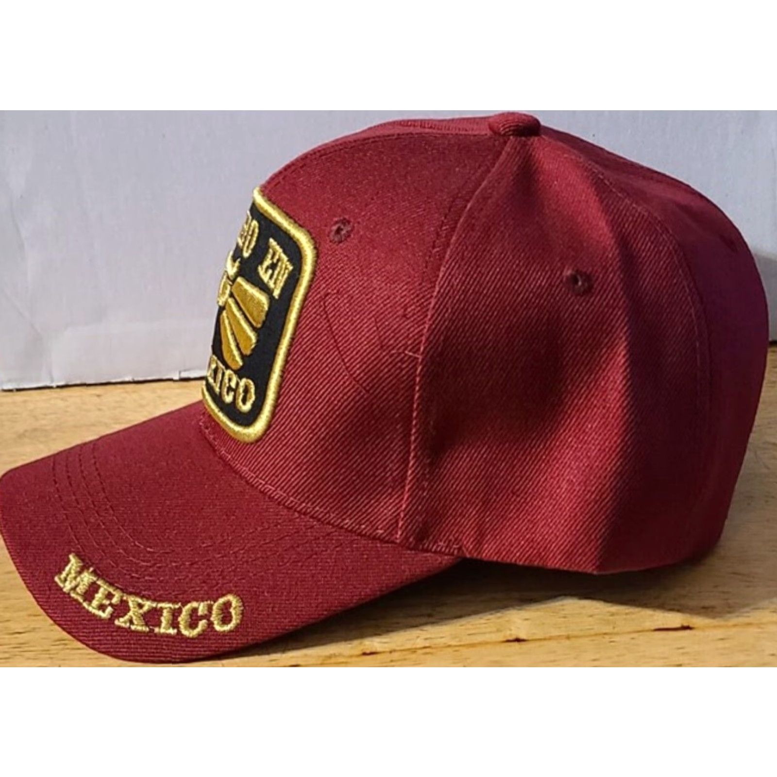 Vintage HECHO EN MEXICO MEXICAN EAGLE BASEBALL CAP BURGUNDY MEXICO HECHO EAGLE BASEBALL CAP MEXICAN BURGUNDY EN Size ONE SIZE - 2 Thumbnail