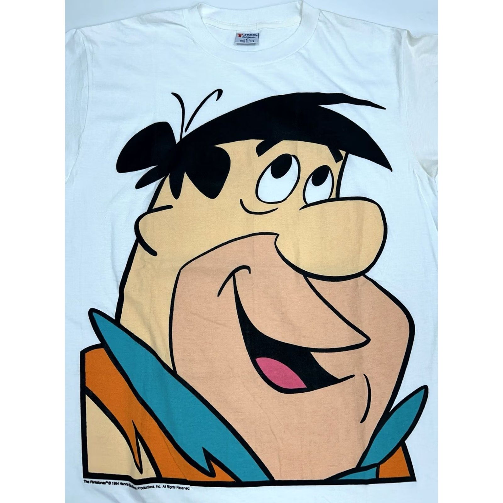 FRED VINTAGE The Flintstones T-Shirt Mens Large White Fred Flintstone Big Face 1994 90s Cartoon TV Show Hanna-Barbera Size US L / EU 52-54 / 3 - 2 Thumbnail