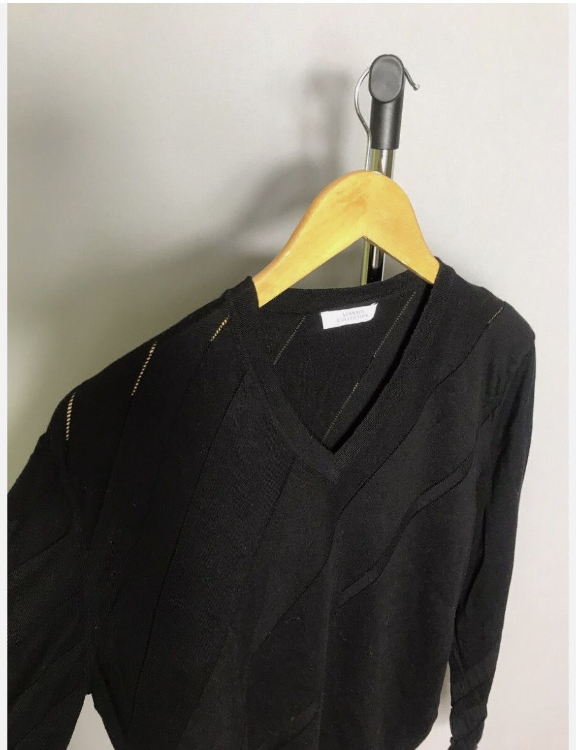 Versace Versace Jumper Black Designer Mens Cotton Sweater Size US L / EU 52-54 / 3 - 3 Thumbnail