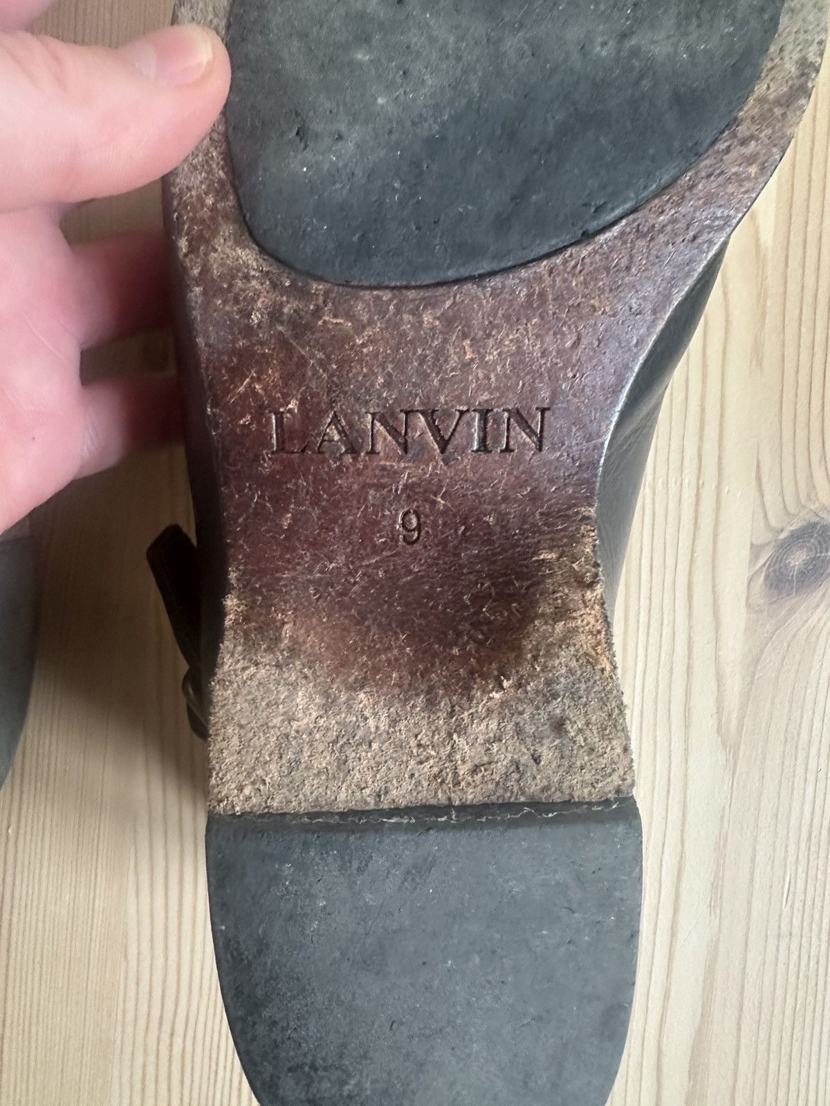 Lanvin Lanvin vlack leather sandals Size US 9 / EU 42 - 3 Thumbnail