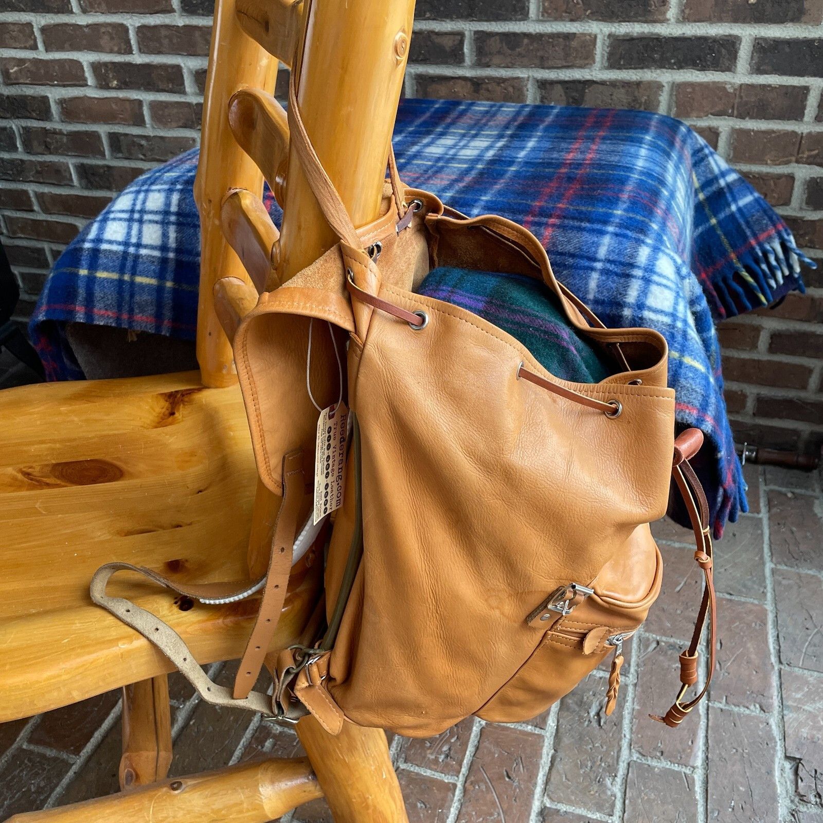 Other RARE 1970s REINDEER HIDE LEATHER BACKPACK RUCKSACK R$1398 Size ONE SIZE - 10 Thumbnail