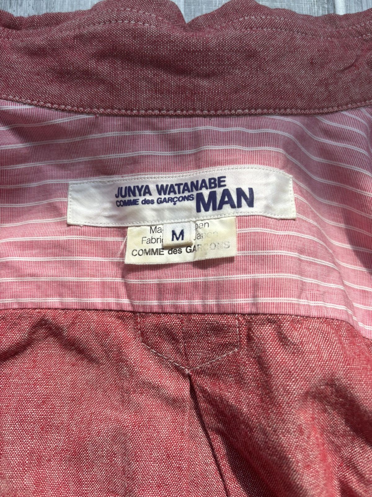 Comme des Garcons Junya Watanabe Man AD2010 Short Sleeve Pink BD Shirt Size US M / EU 48-50 / 2 - 3 Thumbnail