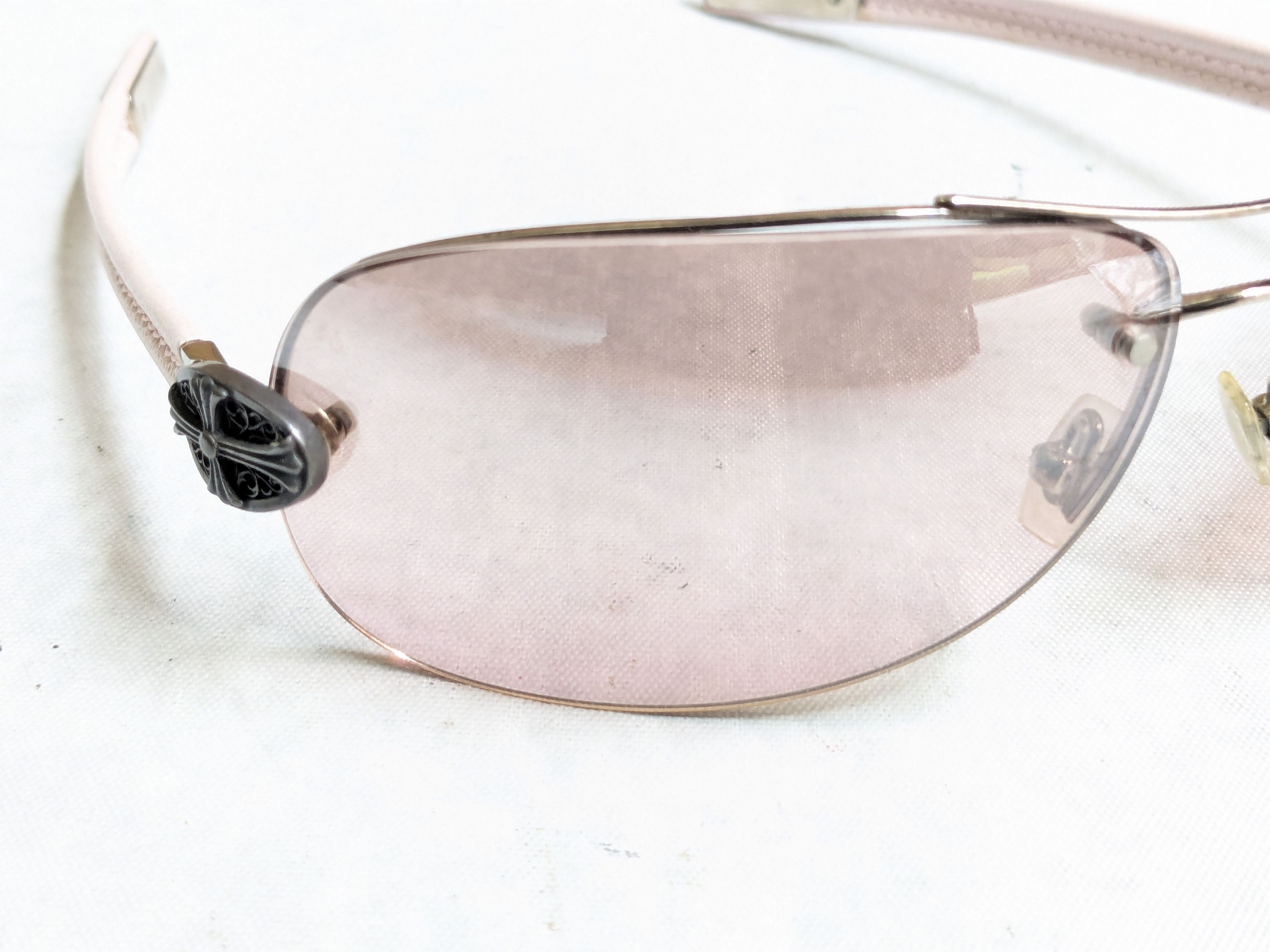 Chrome Hearts Chrome Hearts Classic Oval Sunglasses Pink Aviator Size ONE SIZE - 4 Thumbnail