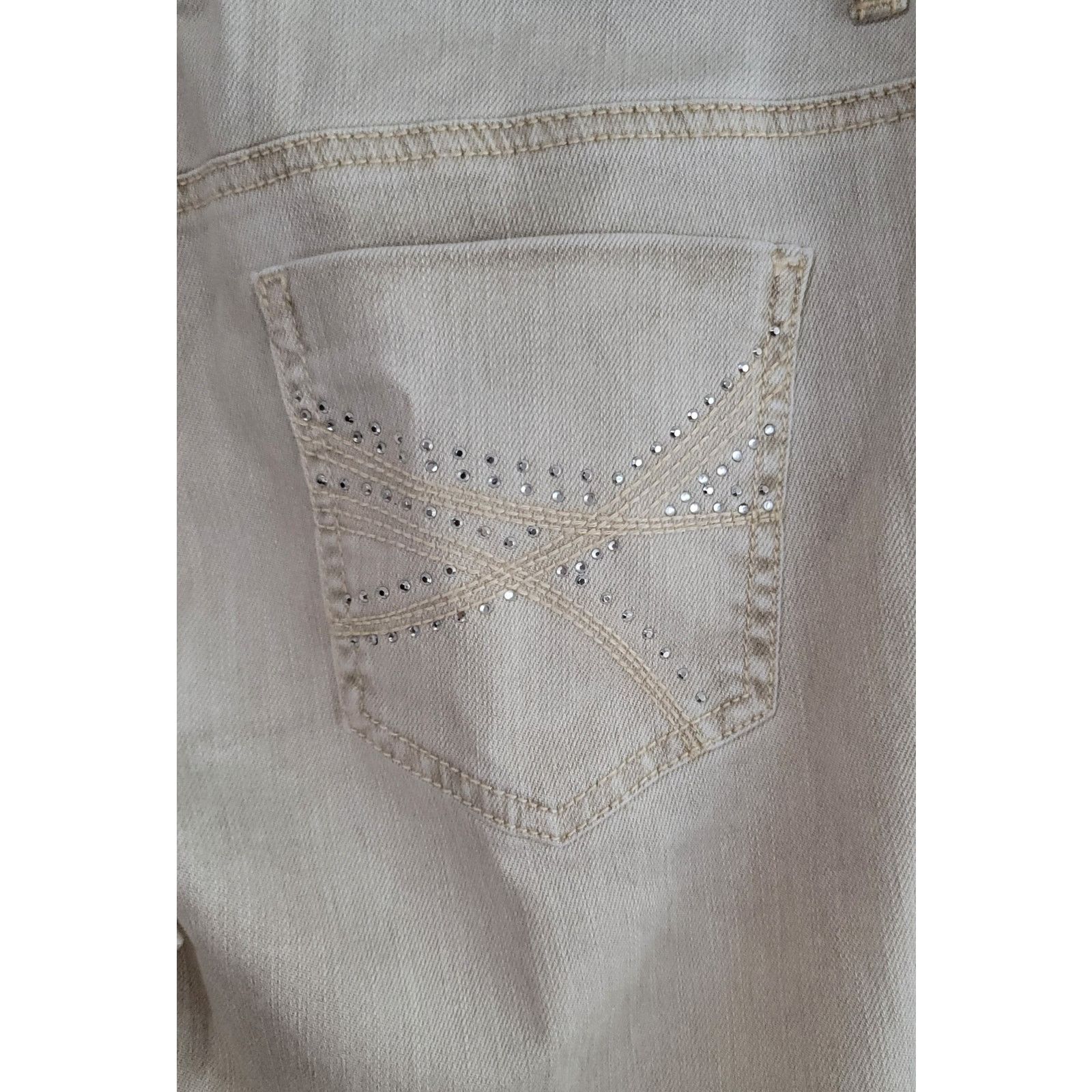 Chicos Chico's Beige Tan Platinum Denim Ankle Pants 0 Small Size 25" / US 0 / IT 36 - 3 Thumbnail