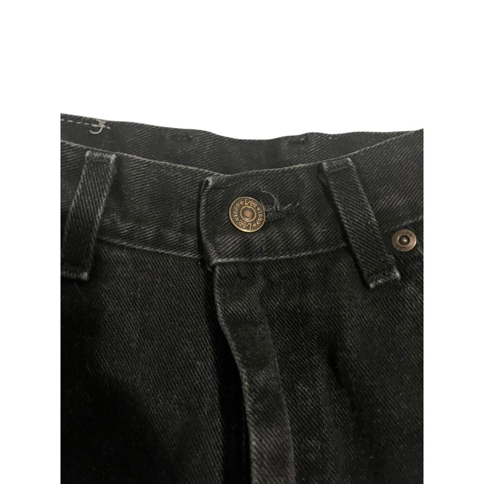 Lee Lee Women Black Jeans Sz 6P Moms Jeans Pre Owned Vtg Size 28" / US 6 / IT 42 - 8 Thumbnail