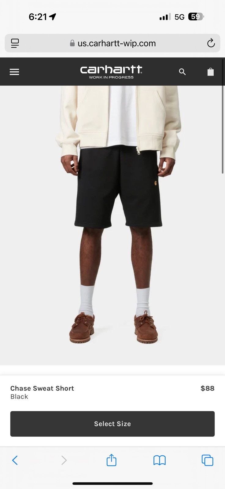 Carhartt Wip Carhartt WIP Chase Sweat Short NWT Size US 34 / EU 50 - 4 Thumbnail