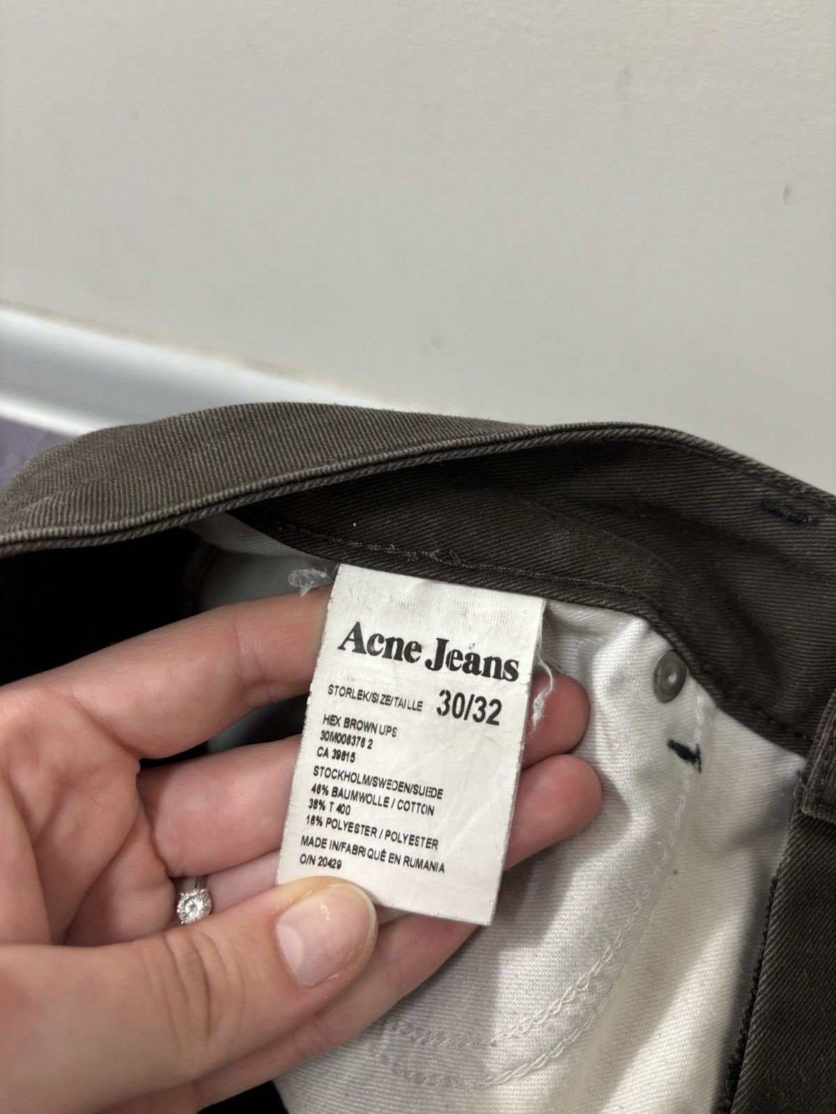 Acne Studios Acne Studios Hex Brown Ups Brown Slim Straight Denim Jeans Size 30" / US 8 / IT 44 - 10 Thumbnail