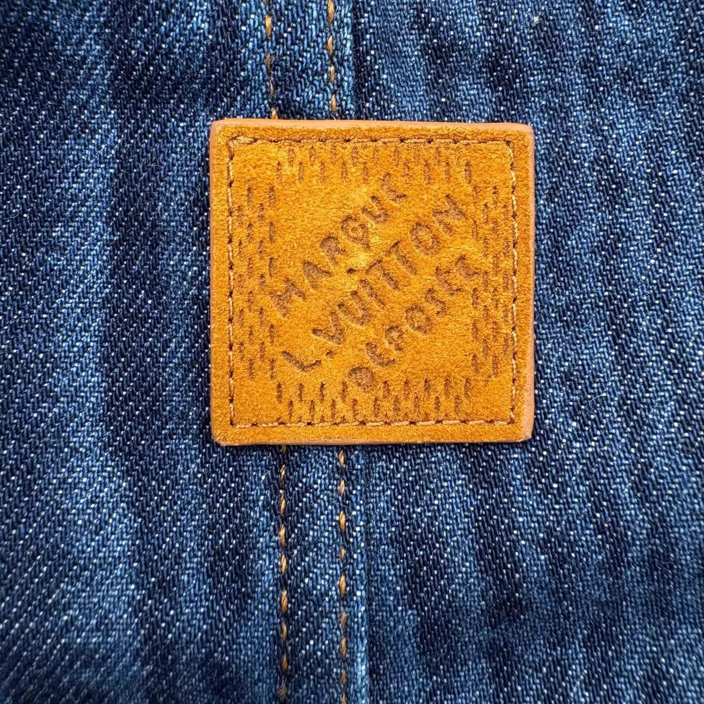 Louis Vuitton LV FW25 No-Collar Denim Print Shirt Jacket Size US M / EU 48-50 / 2 - 8 Thumbnail