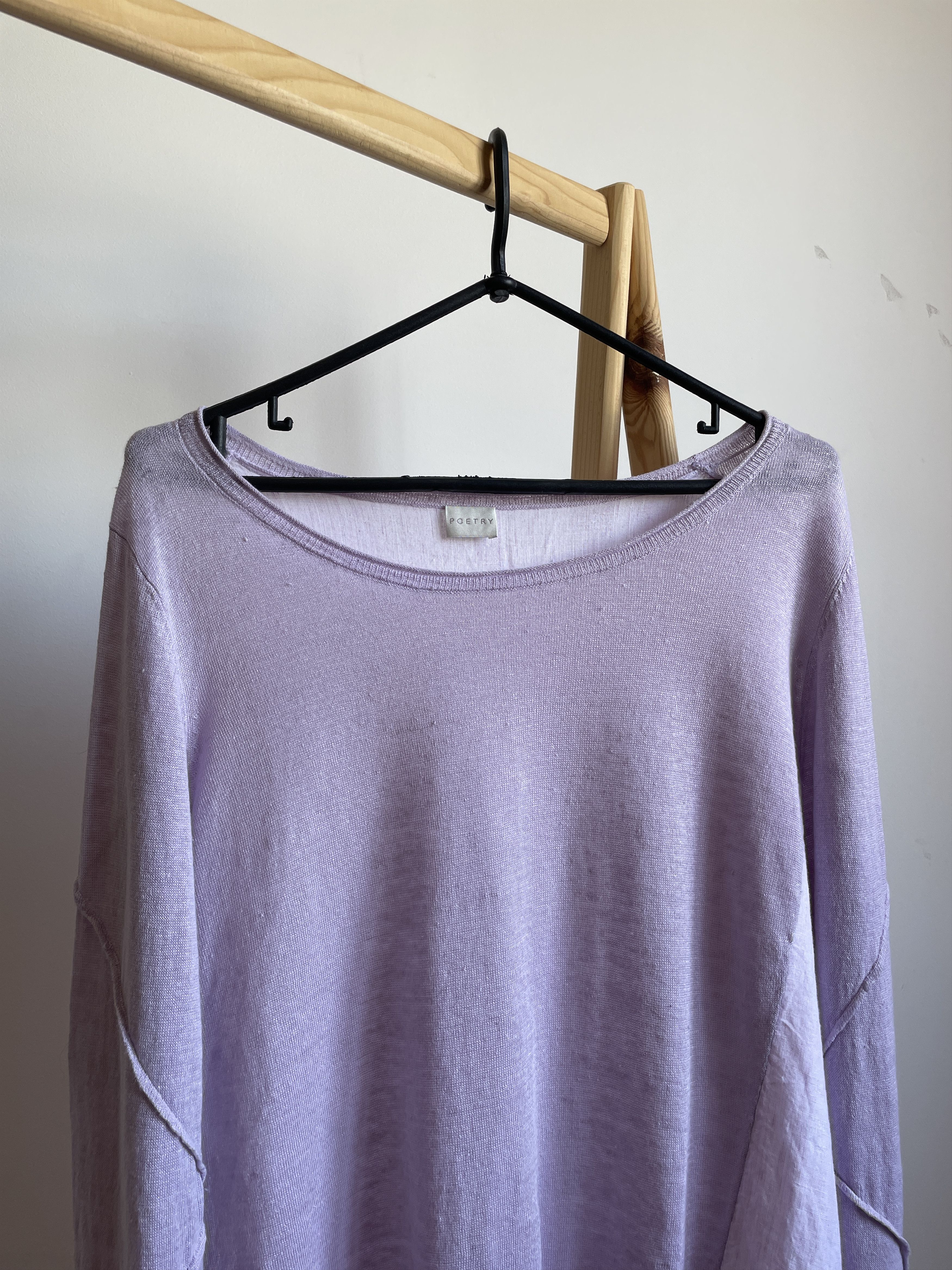 Other Poetry Womens Linen Boat Neck Light Sweater Size XL / US 12-14 / IT 48-50 - 3 Thumbnail