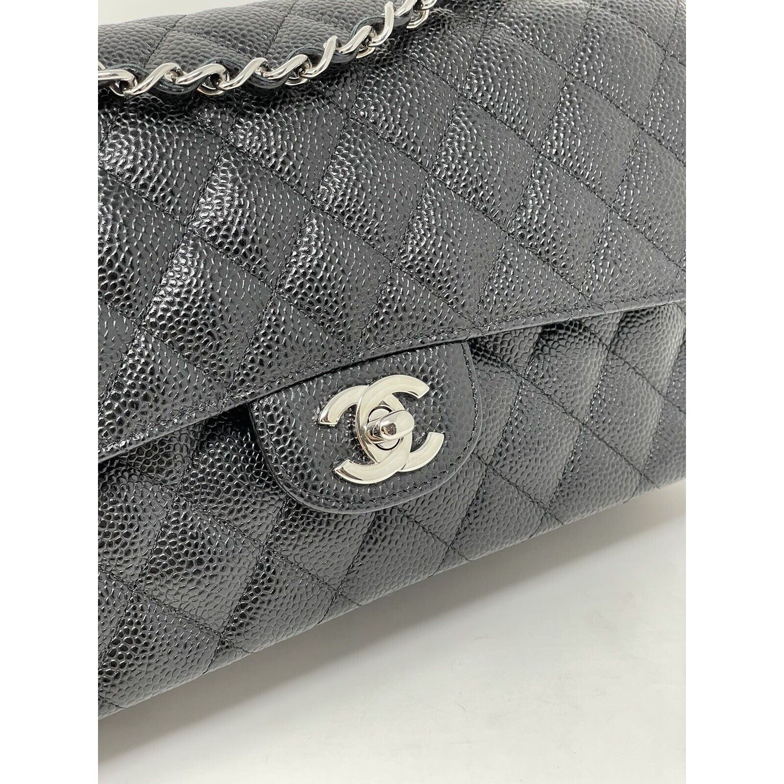 Chanel Chanel Classic Double Flap Medium Caviar SHW UNUSED Size ONE SIZE - 6 Thumbnail