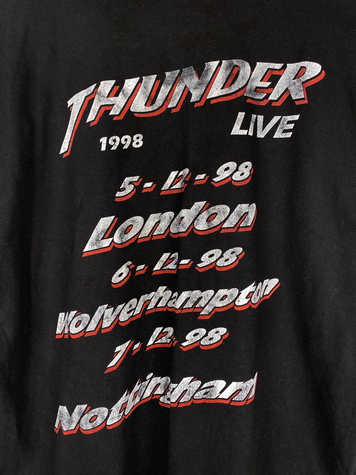 Band Tees Thunder Live vintage band heavy metal rock tour 1998 t shirt Size US XL / EU 56 / 4 - 18 Thumbnail