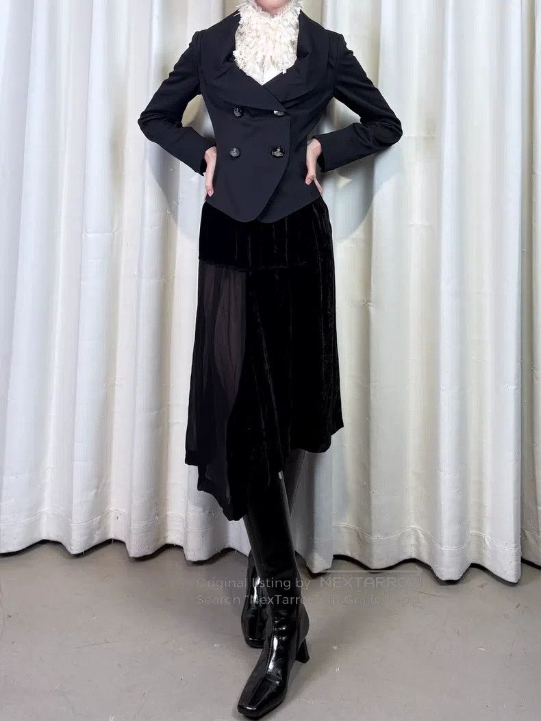 Comme des Garcons Comme Des Garcons size XS Vintage See-through Velvet Decon Size 22" - 3 Thumbnail