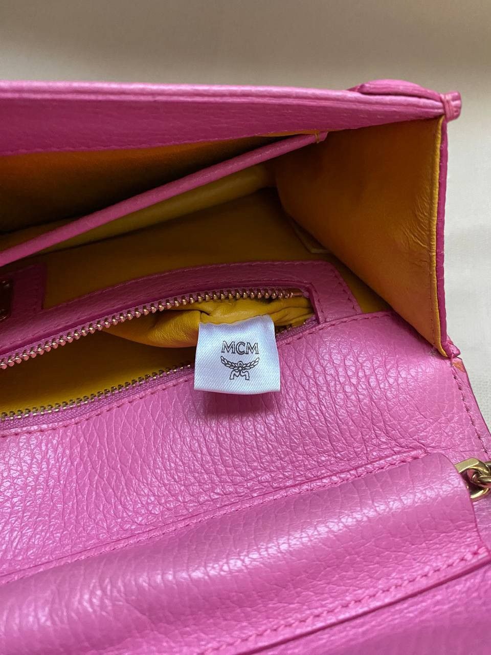MCM × Vintage 📌 Rare MCM Leather Handbag Shoulder Bag Clutch Bag pink Size ONE SIZE - 11 Thumbnail
