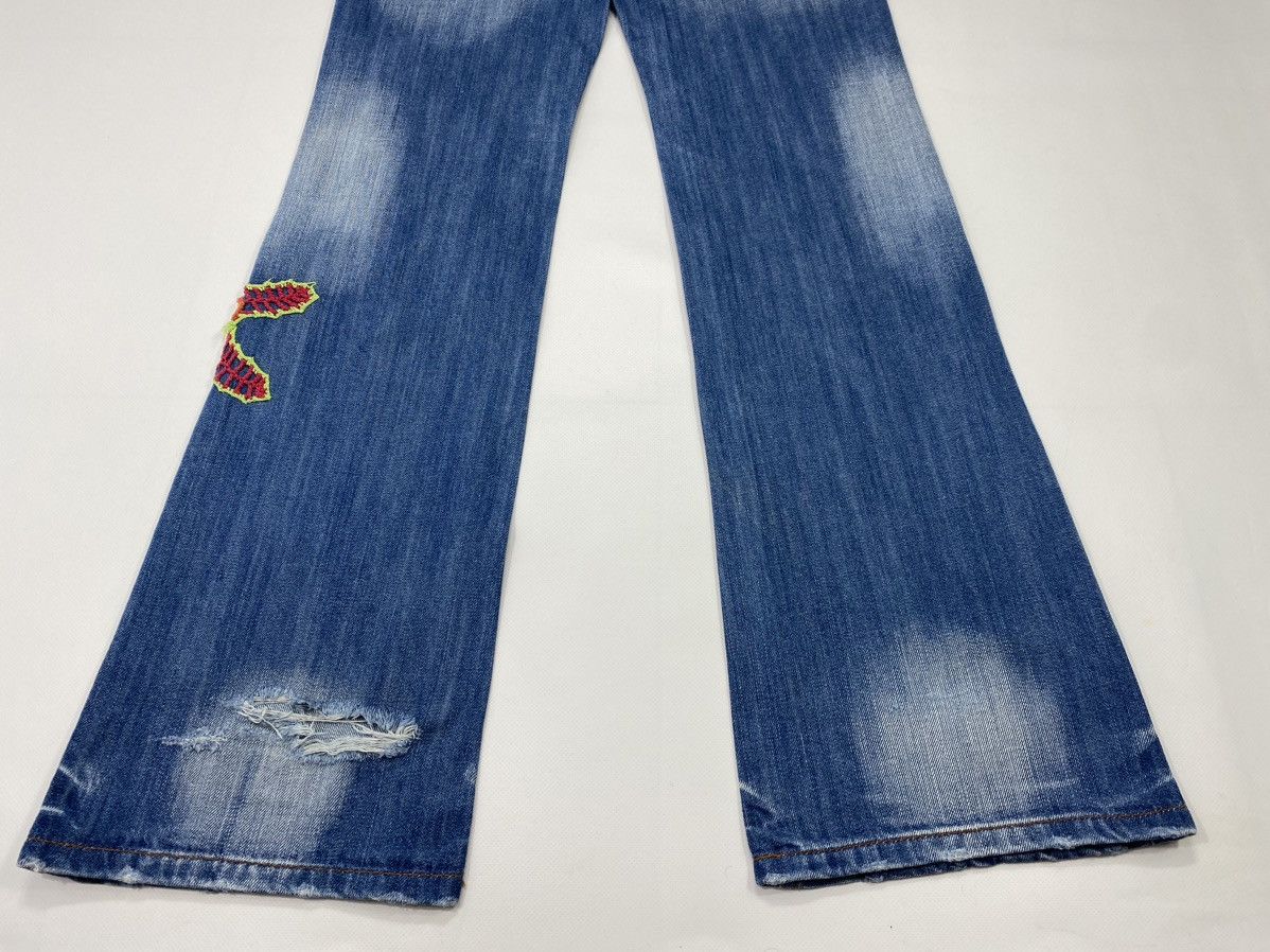 Vintage 🔥LASTDROP🔥 Y2K L Low Rise Starfish Flared Denim Jeans Pants Size 32" / US 10 / IT 46 - 17 Thumbnail