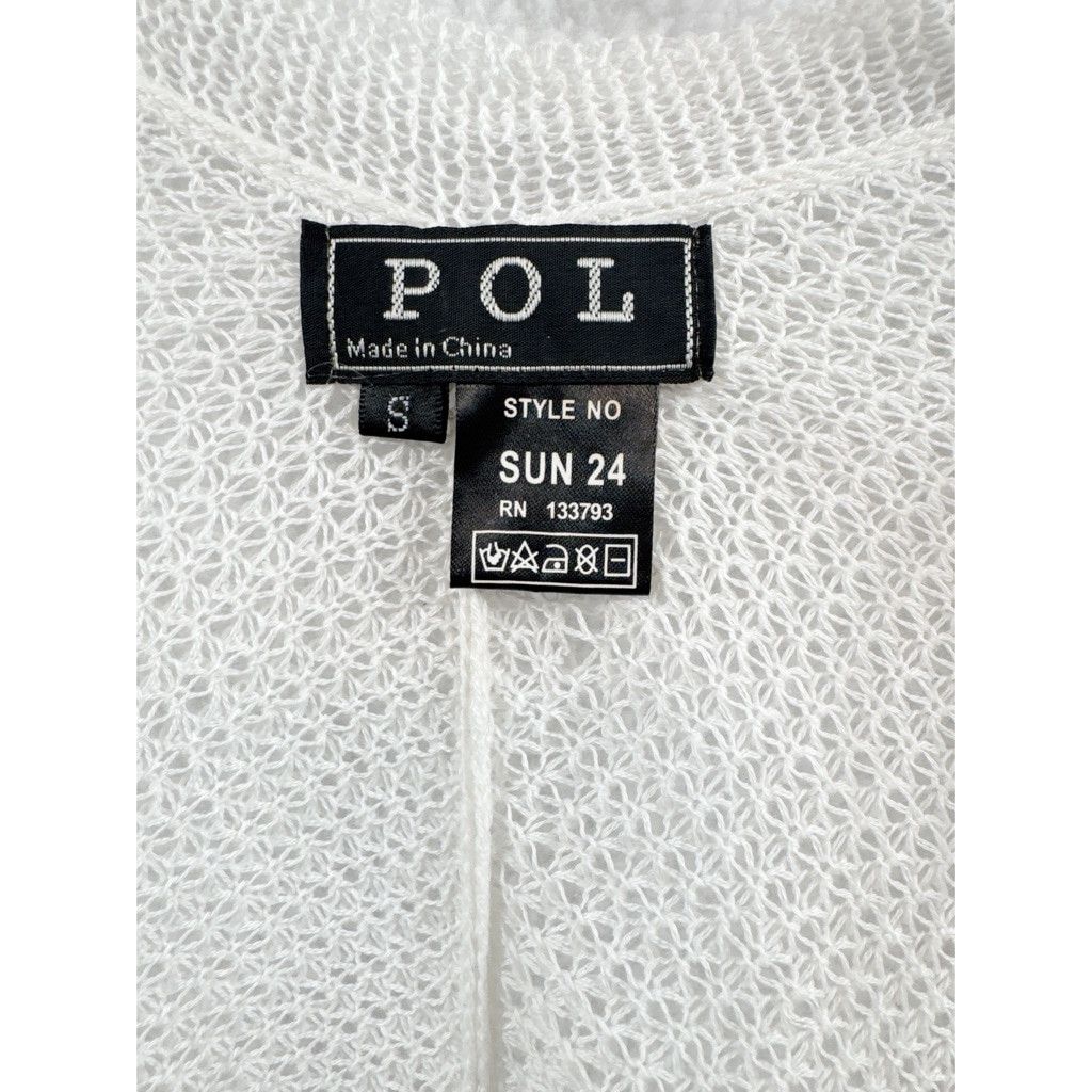 Unknown London NWOT POL Open Knit Cotton Cardigan – White Size Small Size S / US 4 / IT 40 - 5 Thumbnail