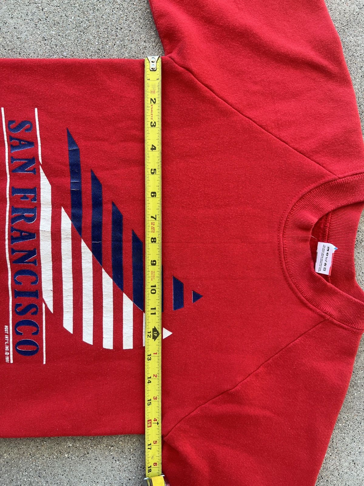 Fruit Of The Loom × Vintage Vintage 1991 Fruit of the Loom San Francisco Red Sweatshirt Size S / US 4 / IT 40 - 5 Thumbnail