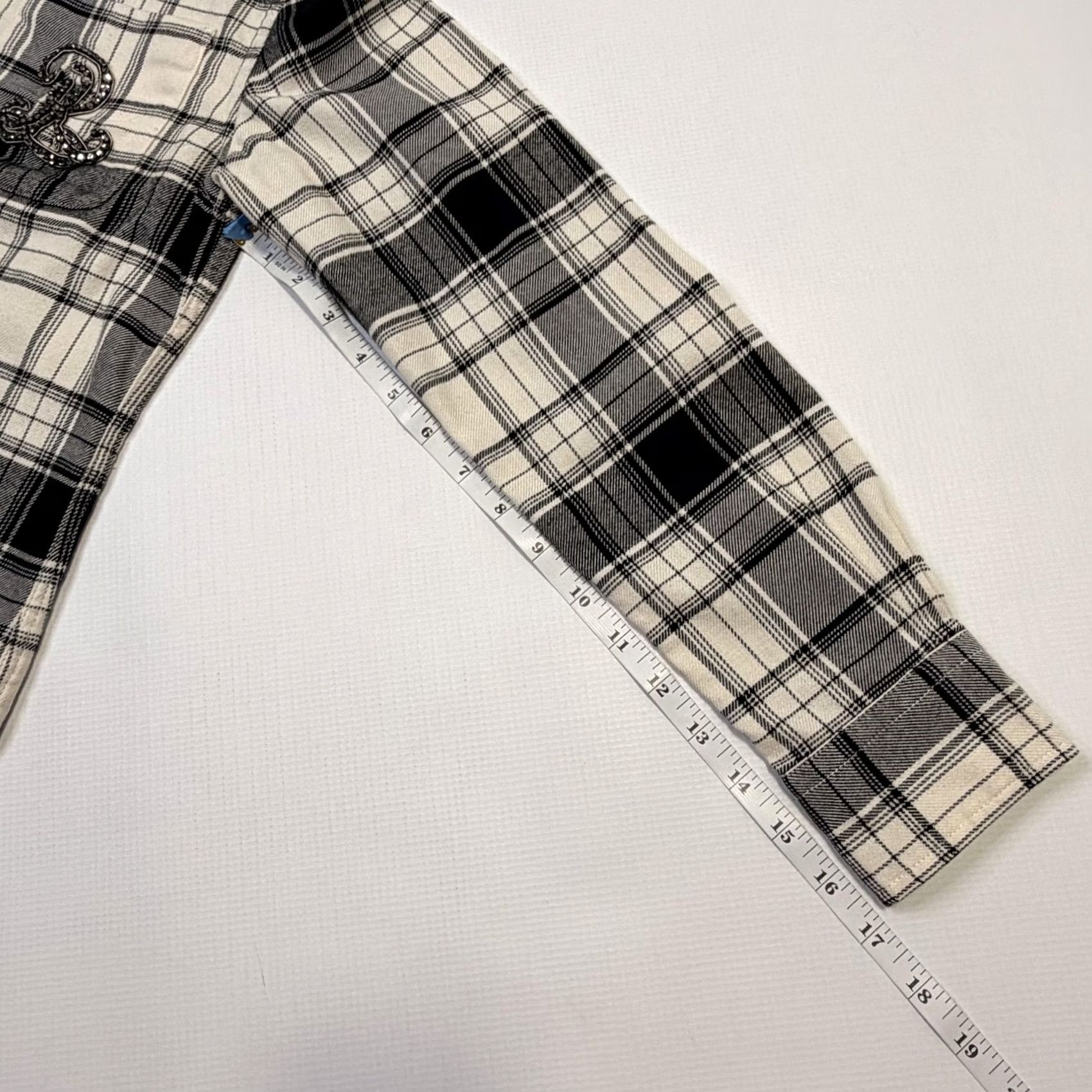 Polo Ralph Lauren Polo Ralph Lauren Shirt Womens Small White Plaid Button-Up Rhinestone Top Size S / US 4 / IT 40 - 7 Thumbnail