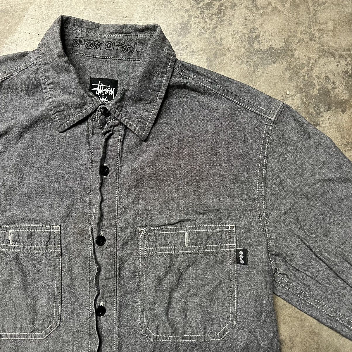 Hypebeast × Stussy Stussy Classic Long-Sleeve Button Up Shirt Size US M / EU 48-50 / 2 - 1 Thumbnail