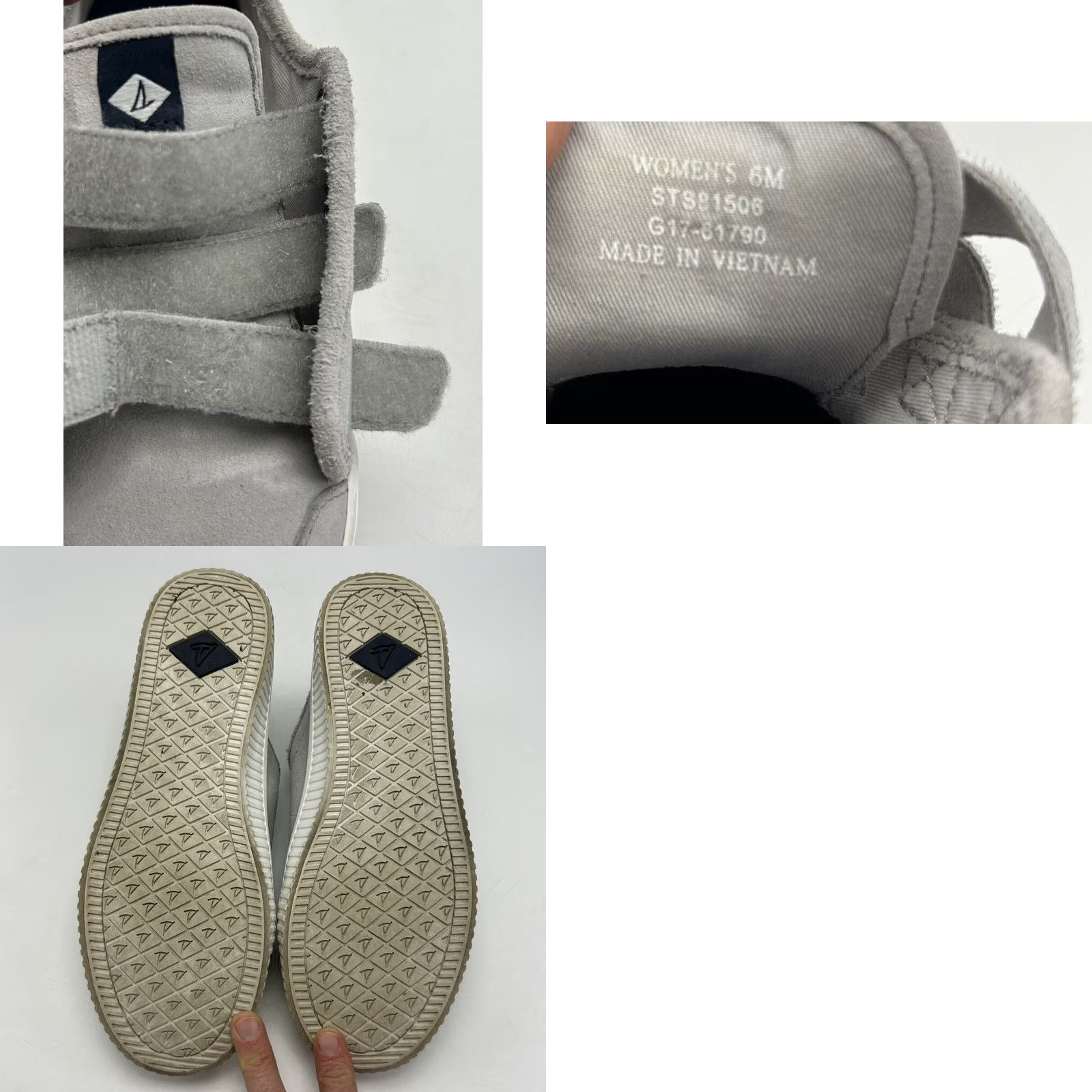 Sperry SPERRY Top Sider Low Womens Shoes Gray Suede Leather Sneakers Size M / US 6-8 / IT 42-44 - 8 Thumbnail