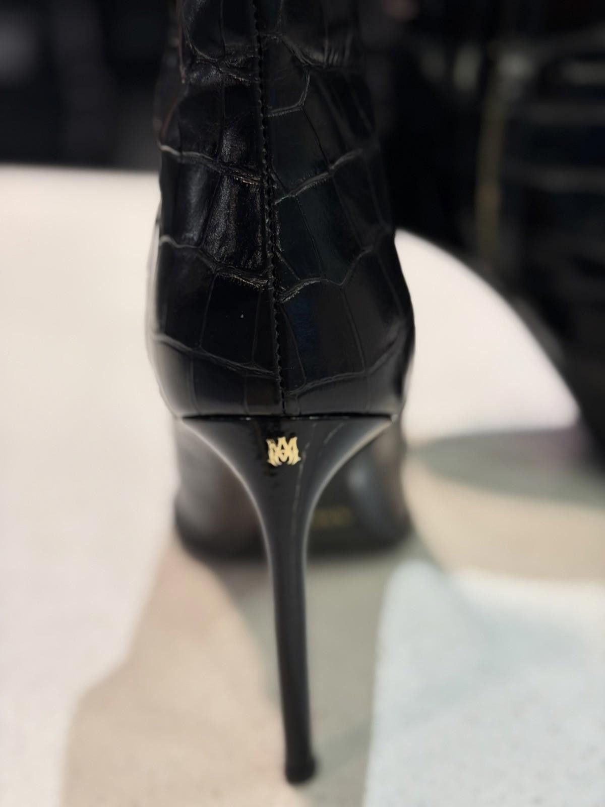 Amiri AMIRI Black Snakeskin Stiletto High Heel Boots 38 - 8US Size US 8 / IT 38 - 10 Thumbnail