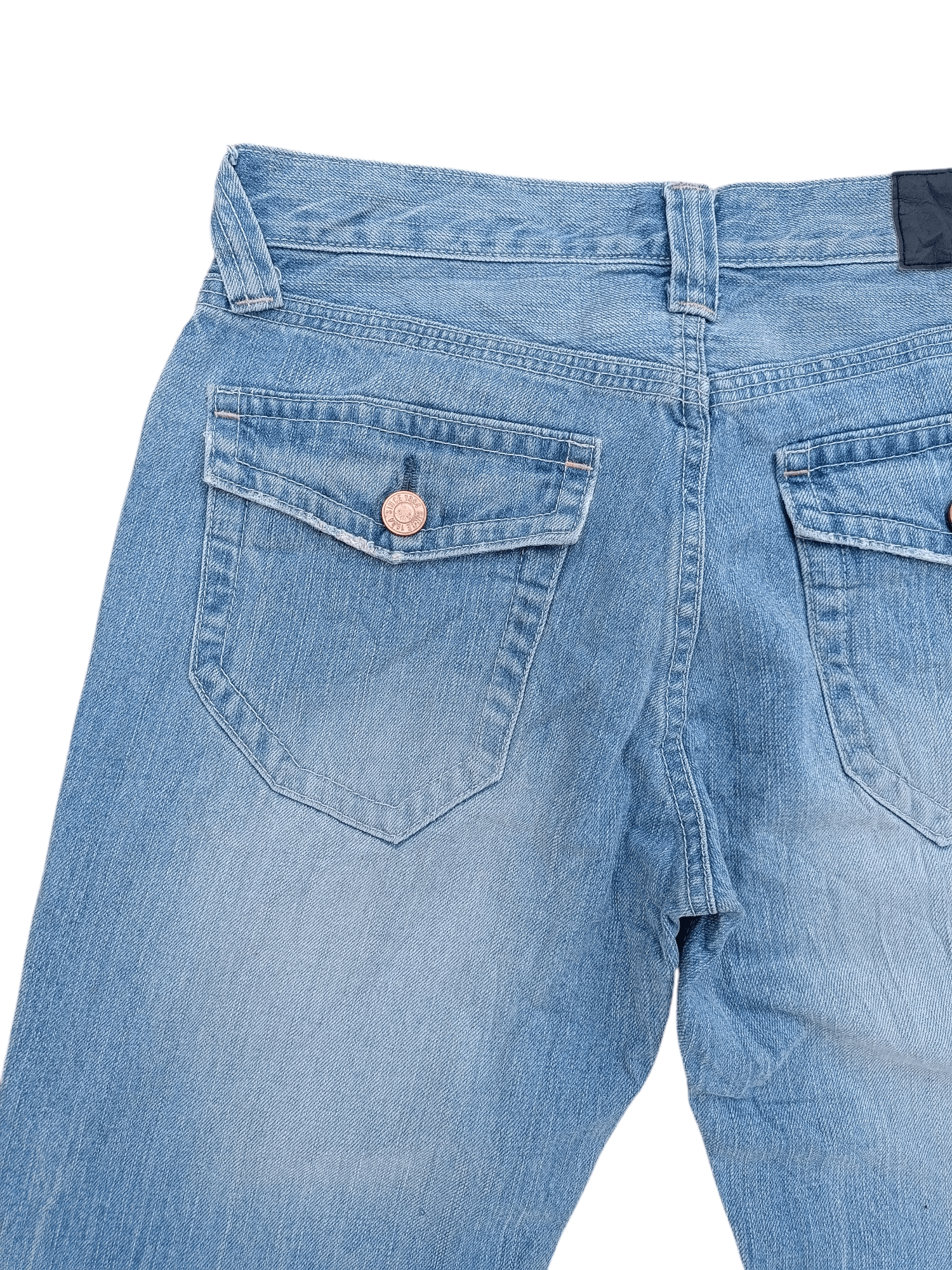 Japanese Brand 💥 Vintage 90s Style Uniqlo Washed Regular Fit Bootcut Jeans Size US 30 / EU 46 - 15 Thumbnail