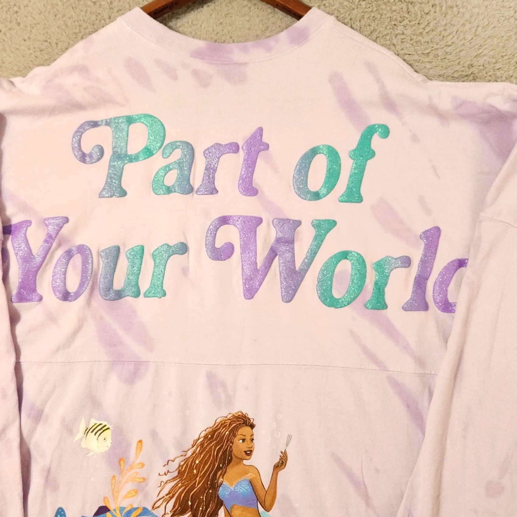 Disney Disney Womens XL Purple Spirit Jersey Ariel Little Mermaid Part Your World Size XL / US 12-14 / IT 48-50 - 3 Thumbnail