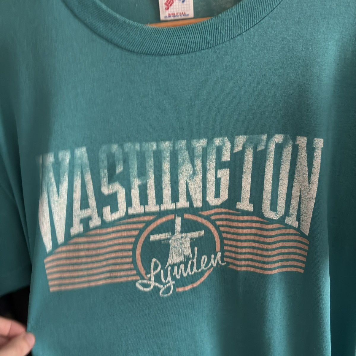 Vintage Vintage 70’s Jerzees Washington T-Shirt Grunge ERD Punk Size US XL / EU 56 / 4 - 3 Thumbnail