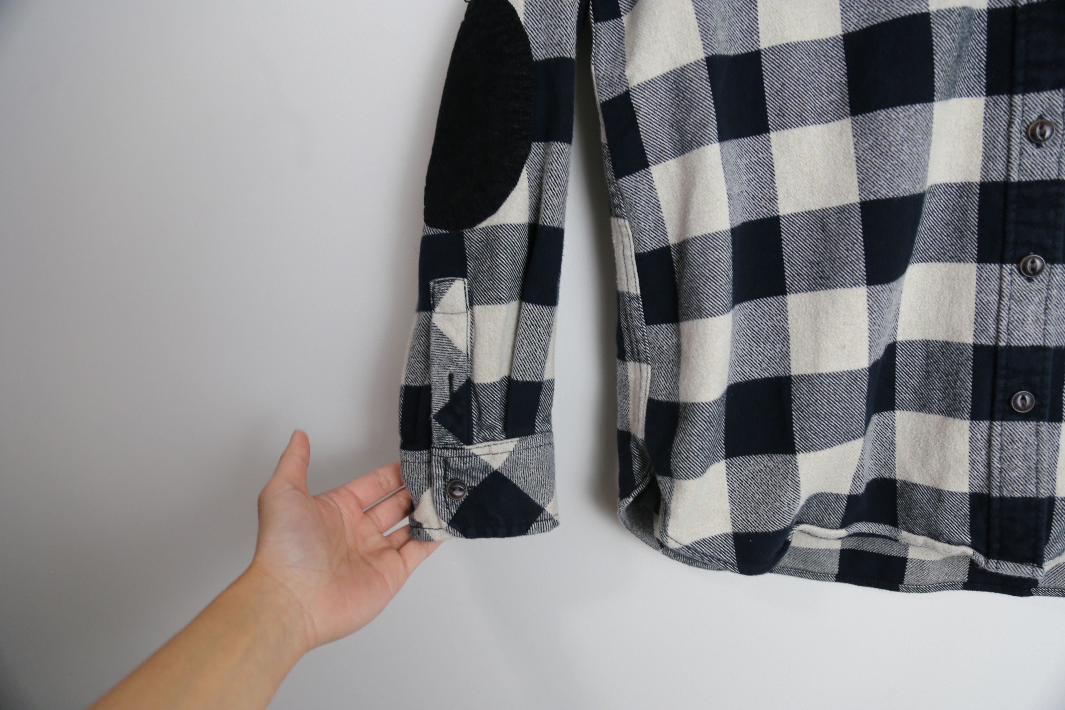 Roots Roots Mens Plaid Elbow Patch Flannel Long Sleeve Shirt Size US S / EU 44-46 / 1 - 4 Thumbnail