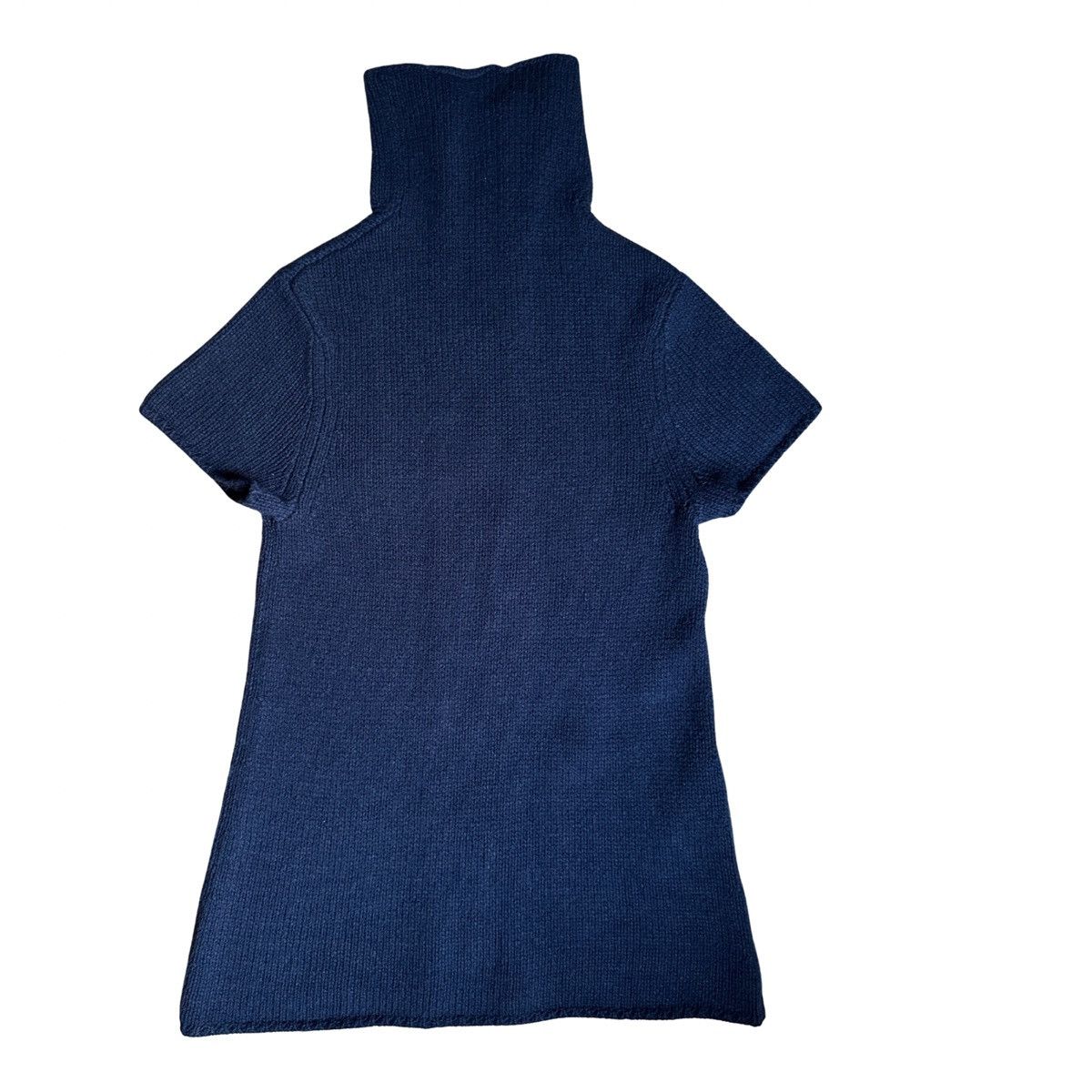 Other Stefanel Navy Wool Blend Cable KnitTurtleneck Sweater Size L / US 10 / IT 46 - 3 Thumbnail