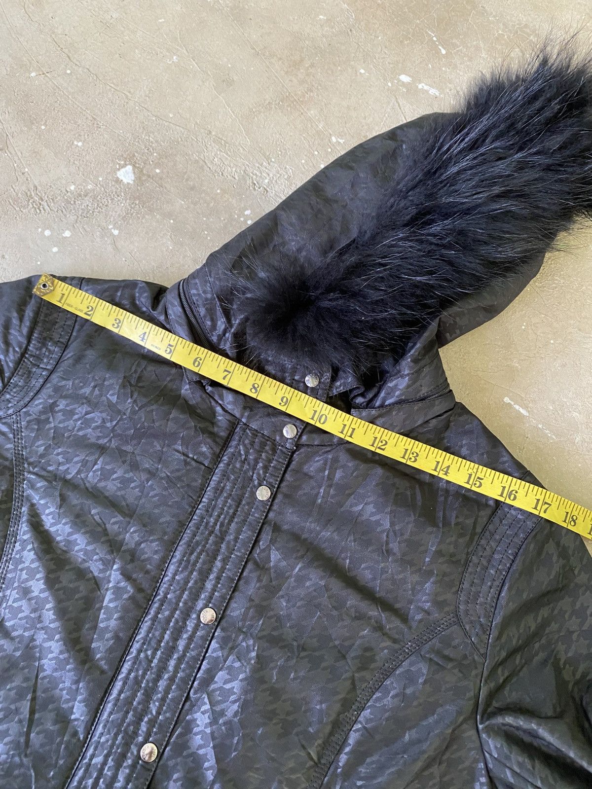Hiroko Koshino Homme Hiroko Bis Fur Hood Houndstooth Parka Jacket Size US M / EU 48-50 / 2 - 15 Thumbnail