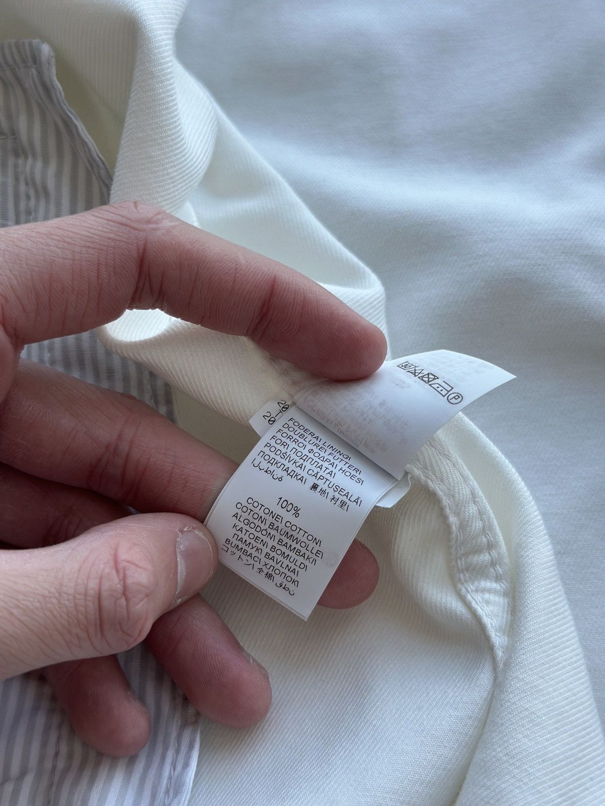 Brunello Cucinelli Brunello Cucinelli Denim Jacket, White 50 IT Size US M / EU 48-50 / 2 - 15 Thumbnail