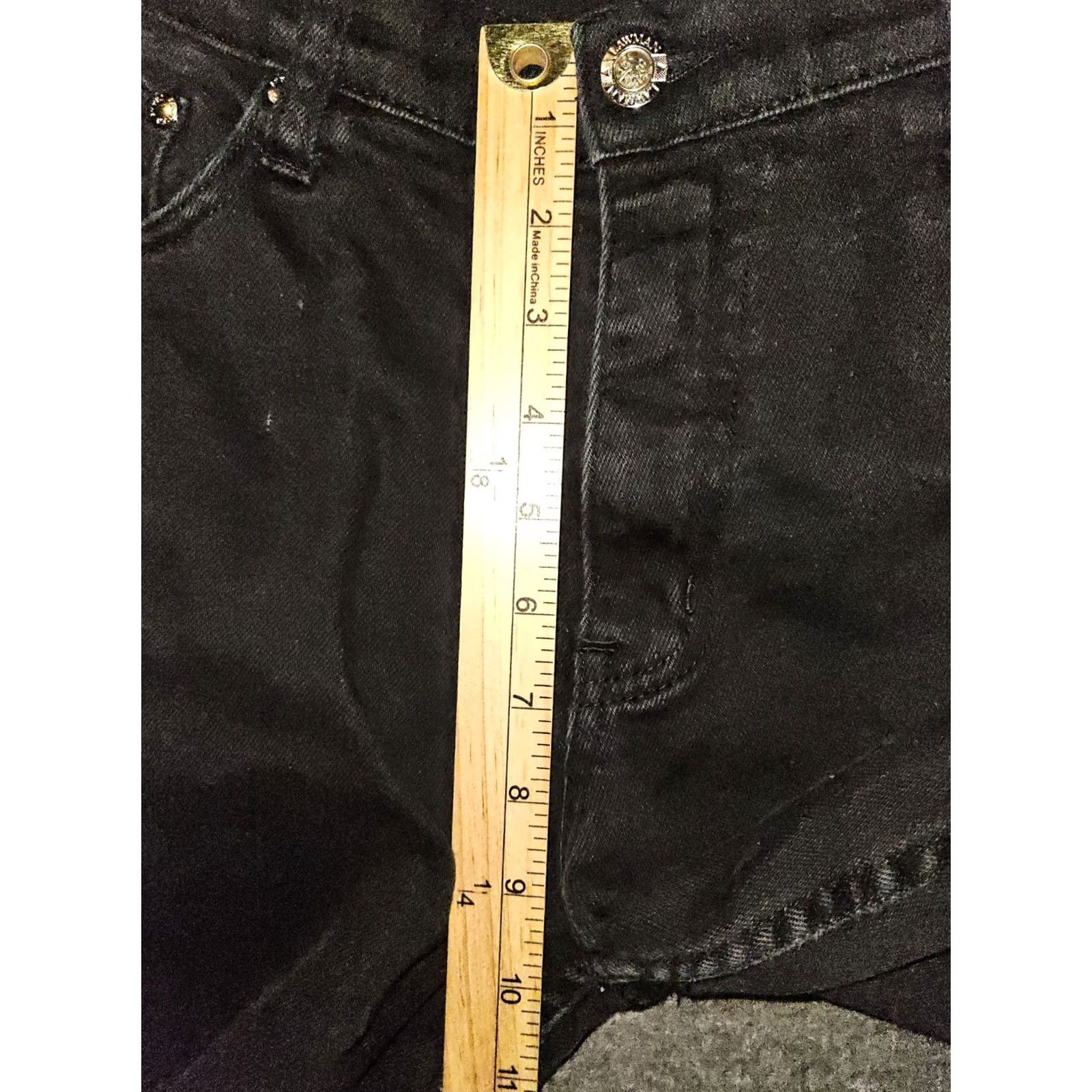 Vintage VINTAGE? No. (Ignore) Lawman Bootcut Jeans Women 9/10 Black Mid Rise Embroidered Cowgirl Western Daywear Cowboy Shows? Size 30" / US 8 / IT 44 - 5 Thumbnail