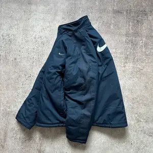 Nike × Vintage Nike y2k Vintage Big Embroidered Swoosh Logo Nylon Jacket Size US L / EU 52-54 / 3 - 9 Thumbnail