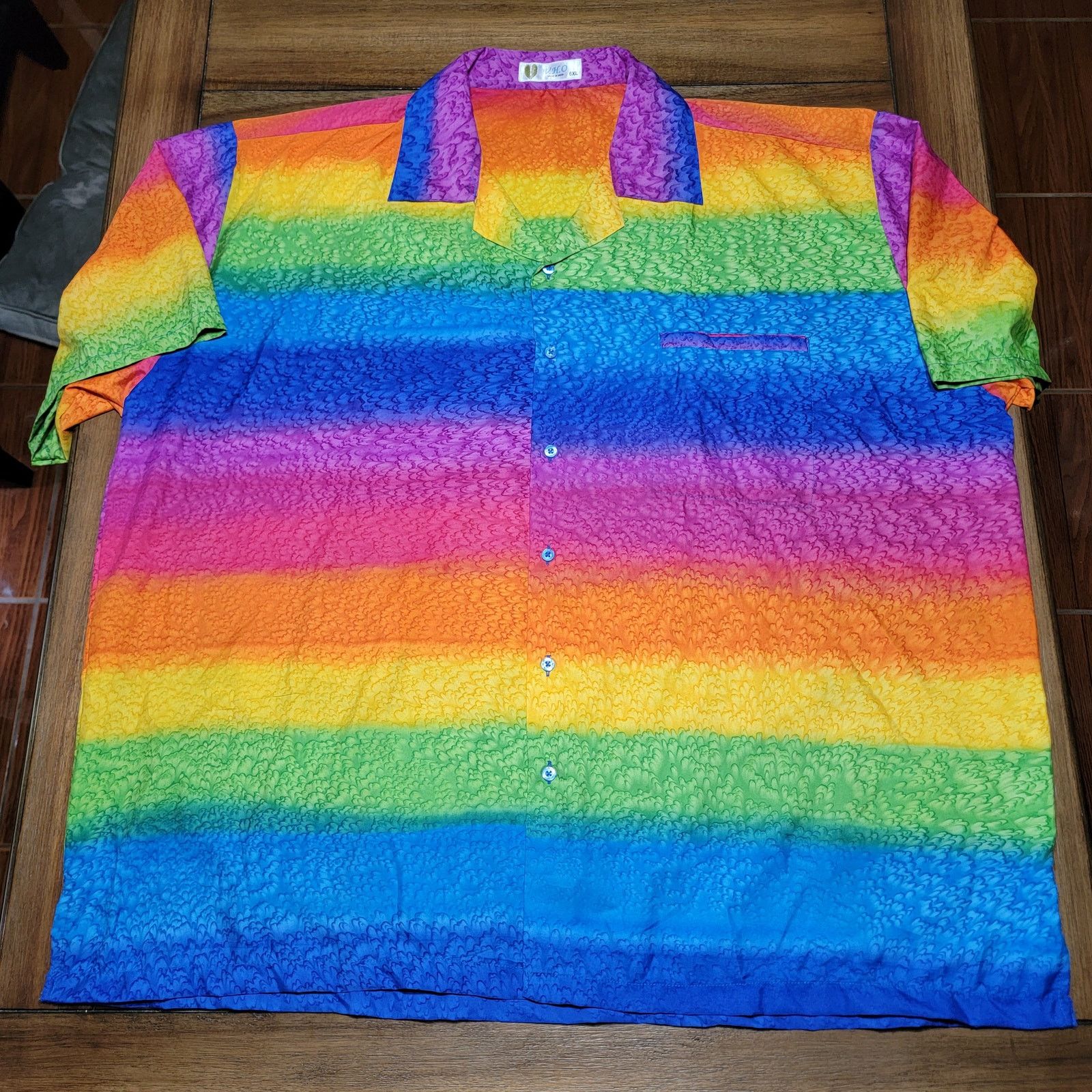 Other V.H.O. Ladies Full Button Rainbow Blouse - Size 6XL Size ONE SIZE - 1 Thumbnail