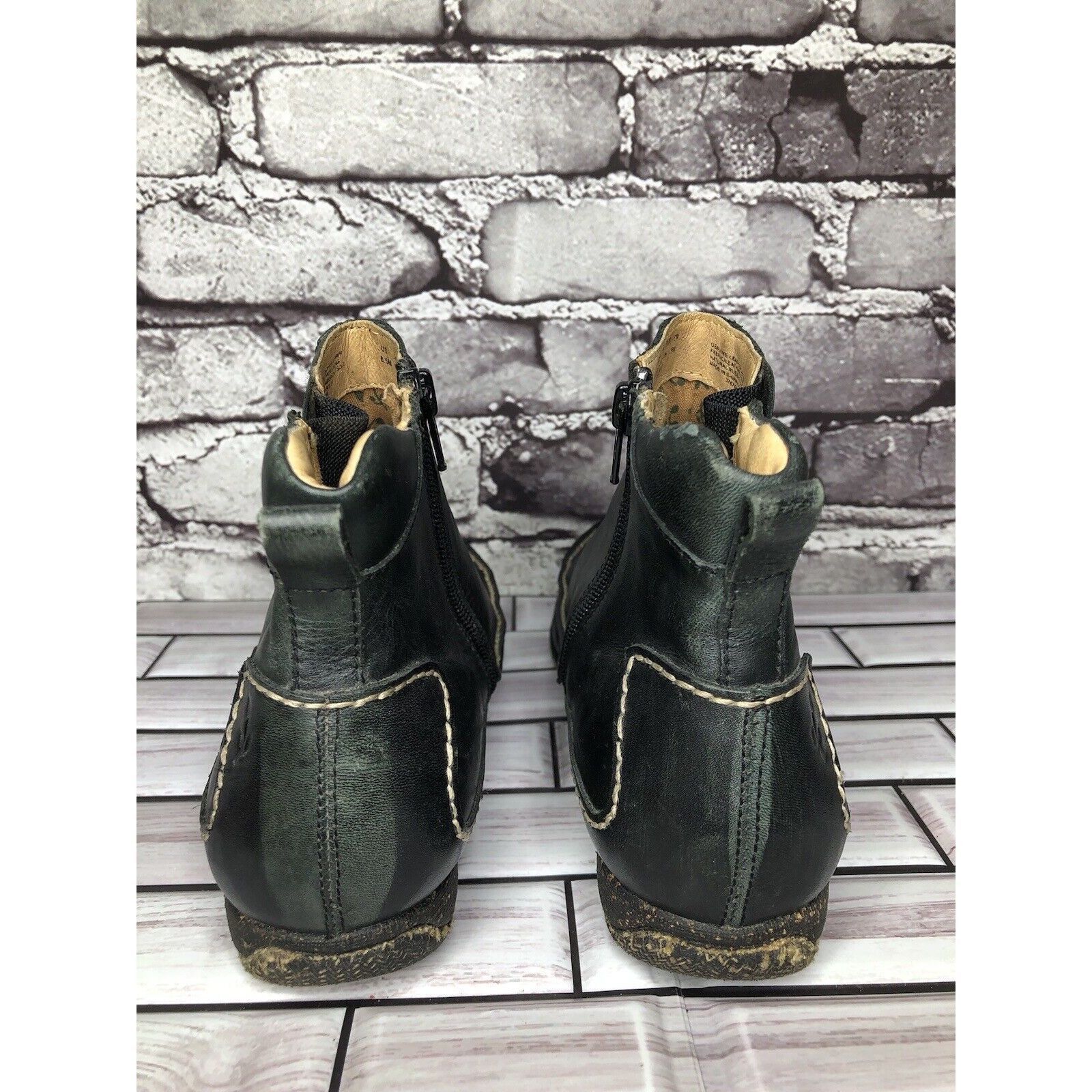 Hush Puppies Hush Puppies Black Leather Side Zip Casual Ankle Booties Wom Size US 8.5 / IT 38.5 - 5 Thumbnail