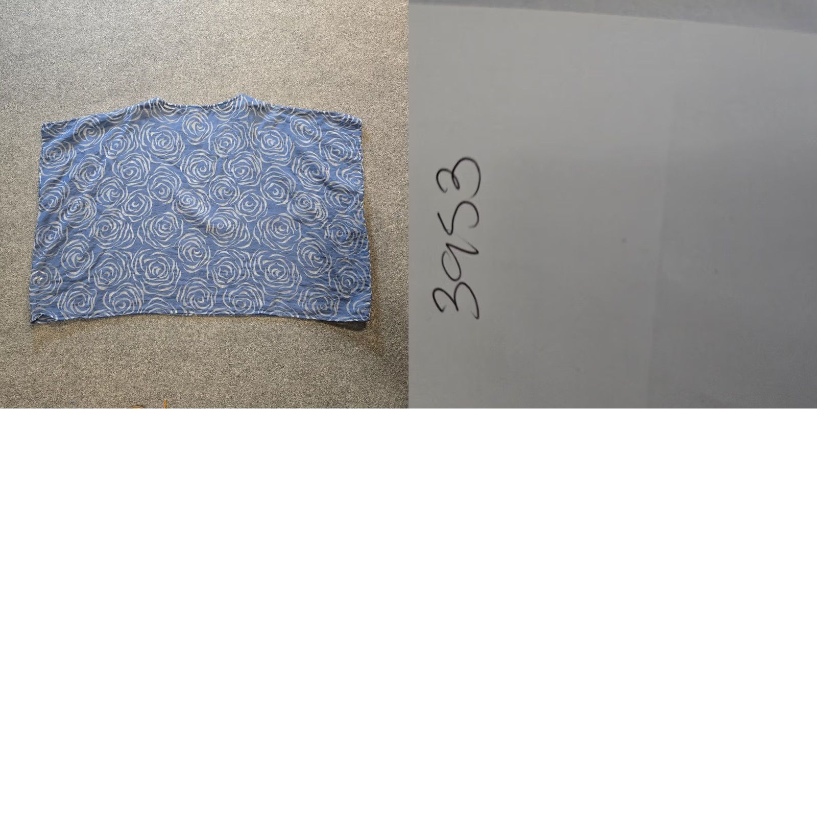 Vintage Cutloose Top Womens One Size Blue Floral Poncho Sheer Flowy Short Sleeve Boho Shirt Size ONE SIZE - 8 Thumbnail