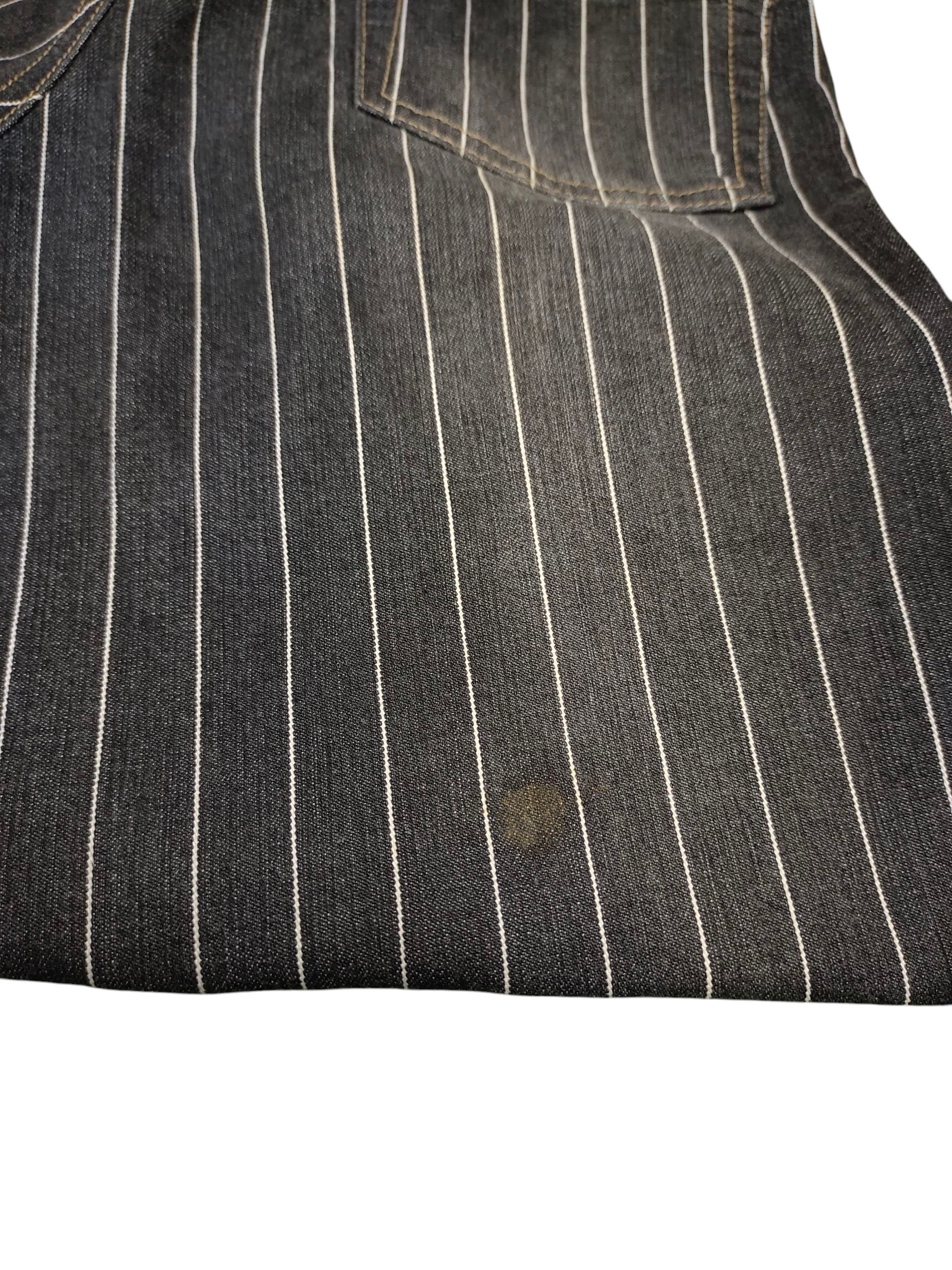 Hysteric Glamour Flare Jeans Oririn Japan Striped Black Denim Bootcut Y2k Size US 28 / EU 44 - 12 Thumbnail