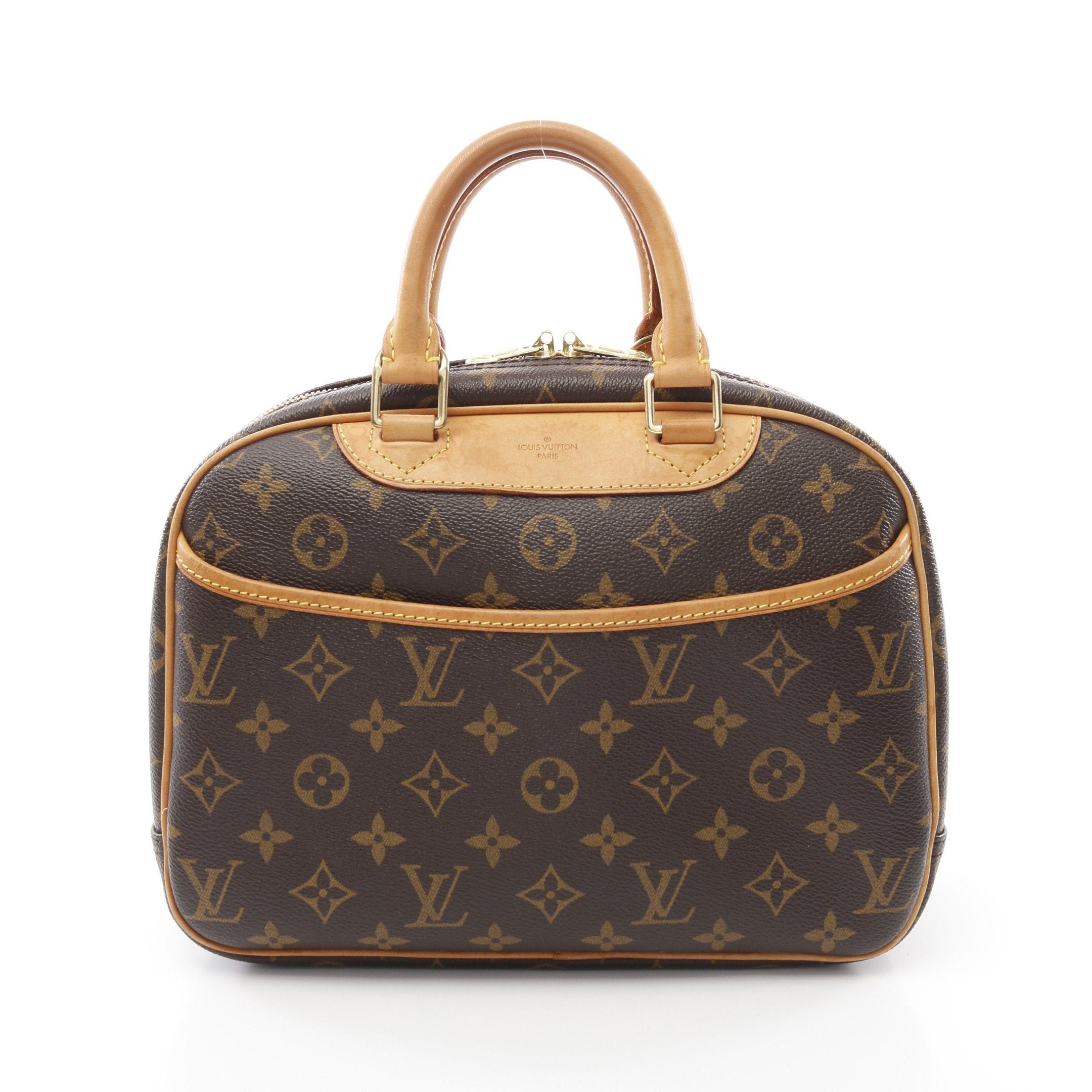 Louis Vuitton Trouville Monogram Handbag Leather Brown