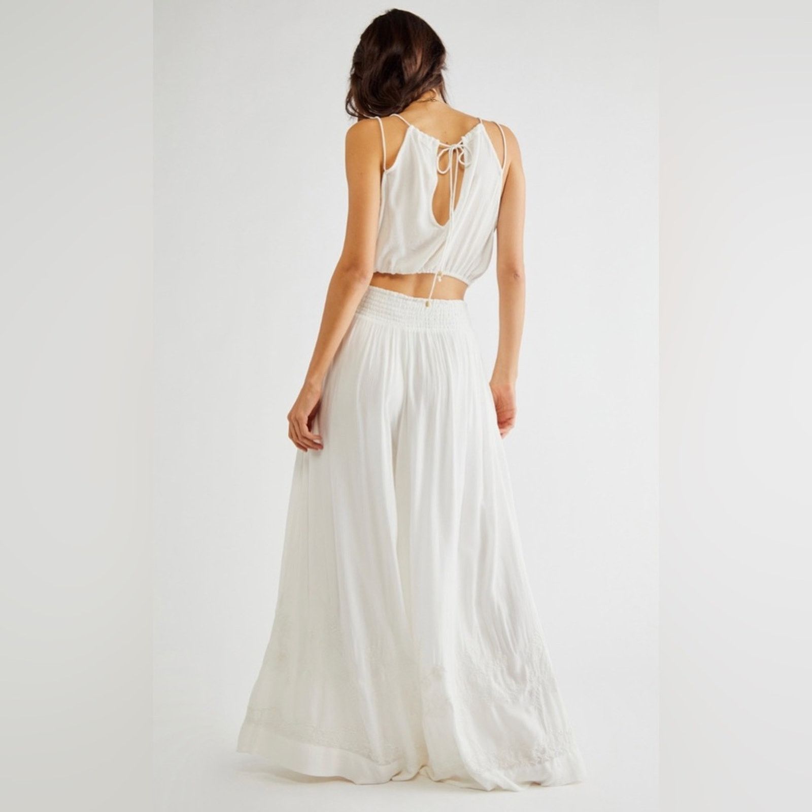 Free People 🎉LAST‎ PIECE🎉FREE PEOPLE Angie Wide Pants And VNeck TopSet Size 28" / US 6 / IT 42 - 9 Thumbnail