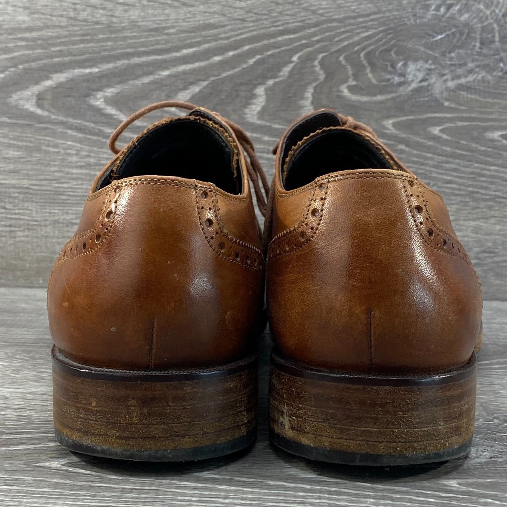 Cole Haan Cole Haan C24168 Harrison British Tan Leather Grand Os Wingtip Oxfords Size 11 M Size US 11 / EU 44 - 6 Thumbnail