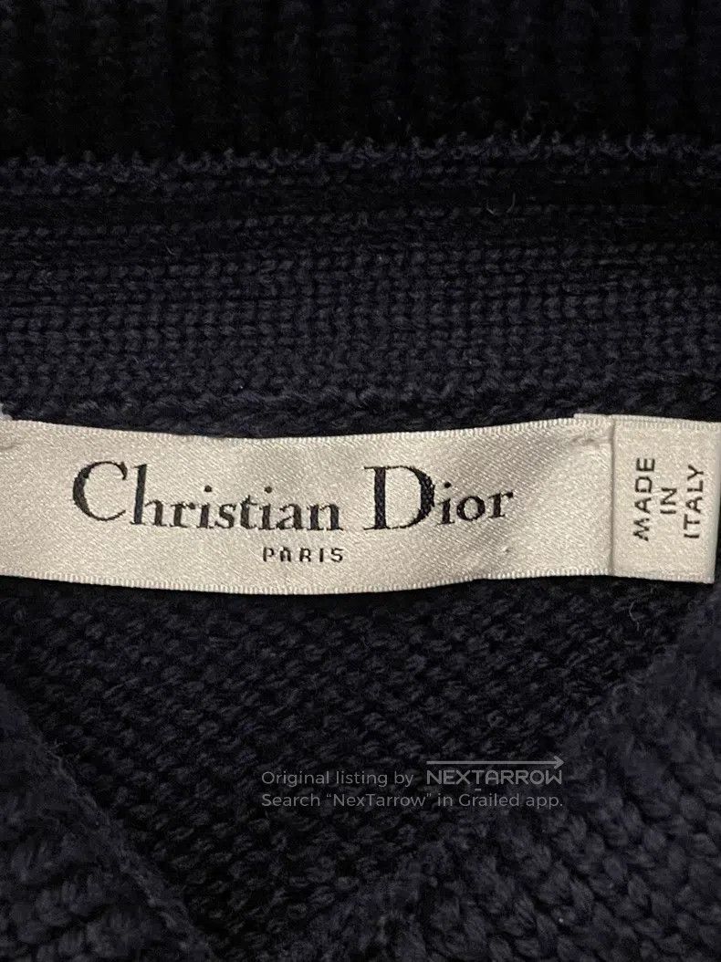 Dior Dior Dark blue lapel wool sweater Size XS / US 0-2 / IT 36-38 - 4 Thumbnail