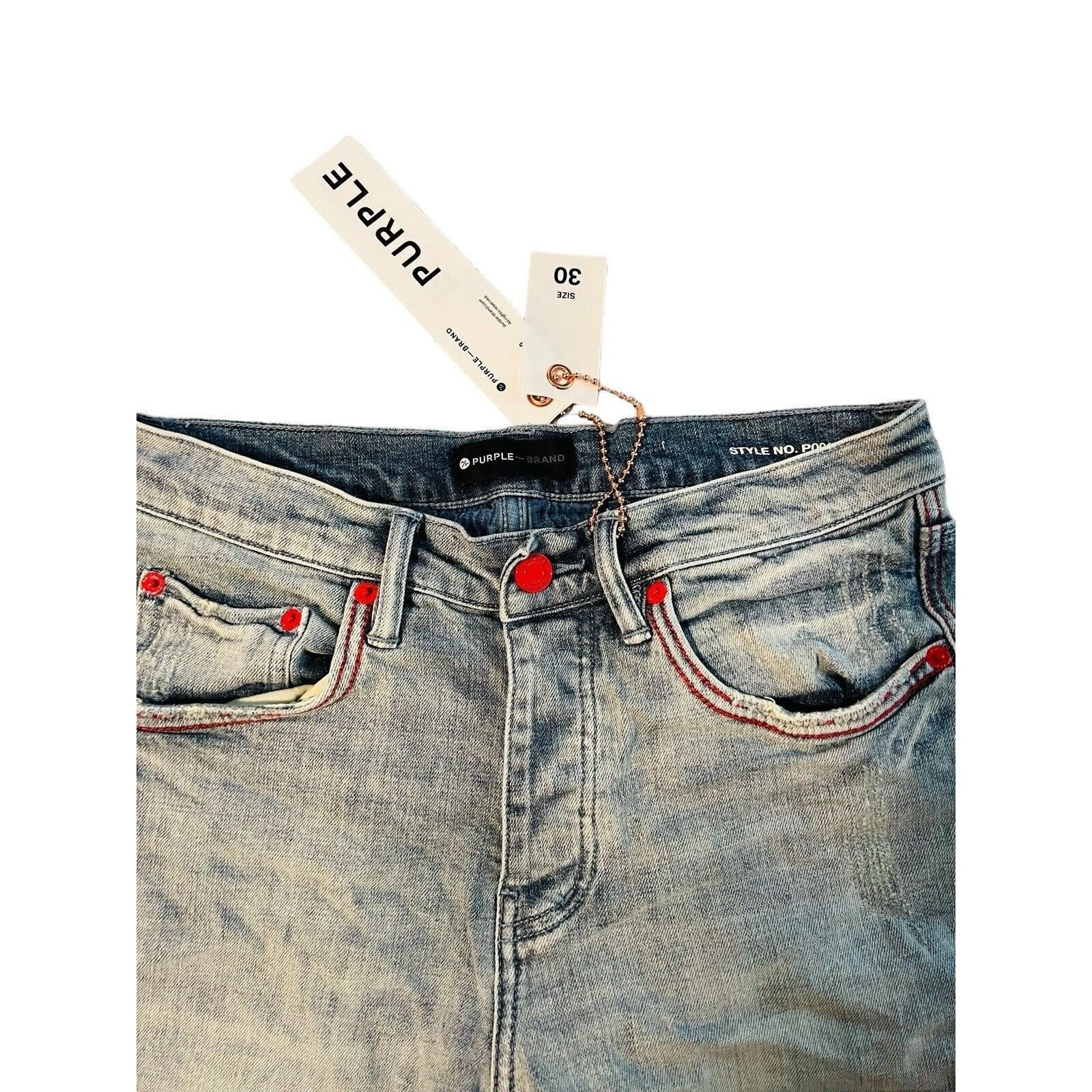 Purple Purple Brand Jeans Mens Slim Fit P001 Blue Size 30/30 Size US 30 / EU 46 - 3 Thumbnail