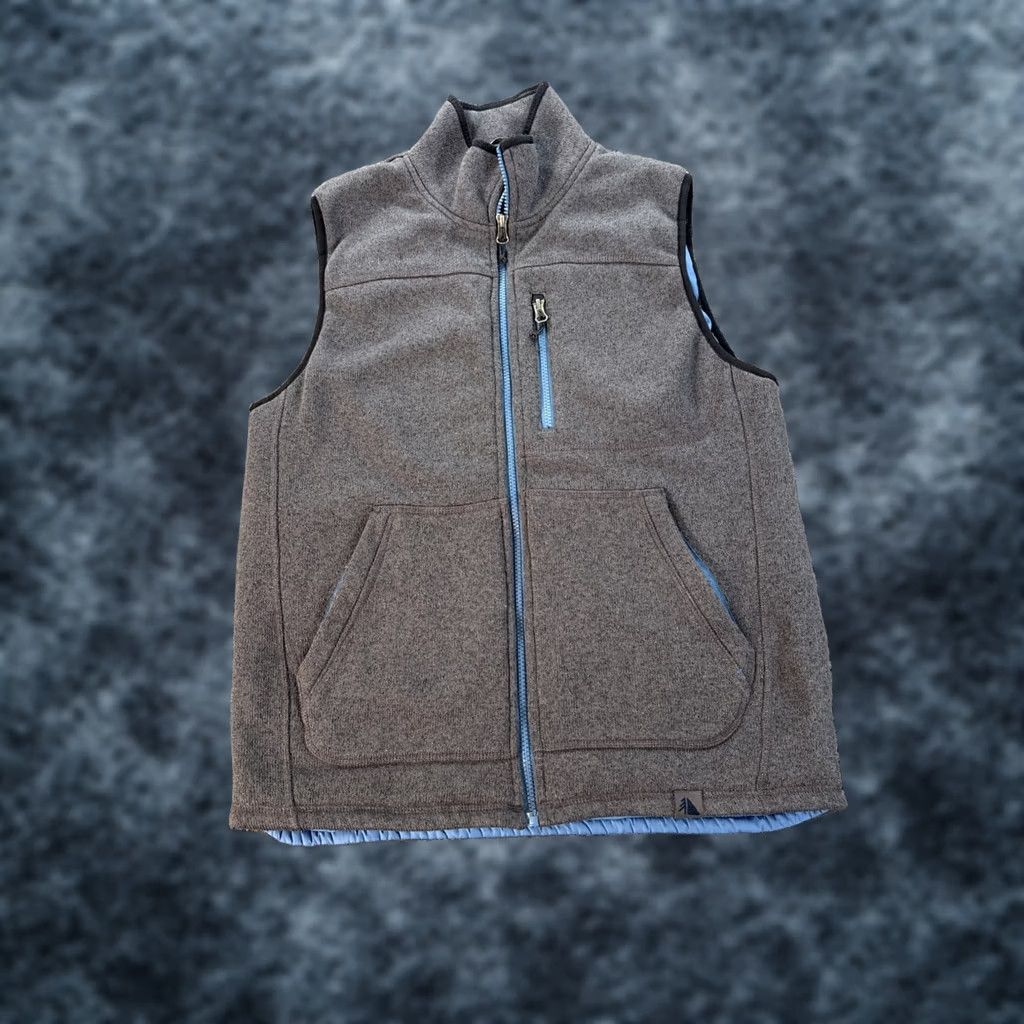 Vintage LL Bean Vest Mens M Gray Full Zip Fleece Quilted Liner 298053 Size US M / EU 48-50 / 2 - 1 Thumbnail