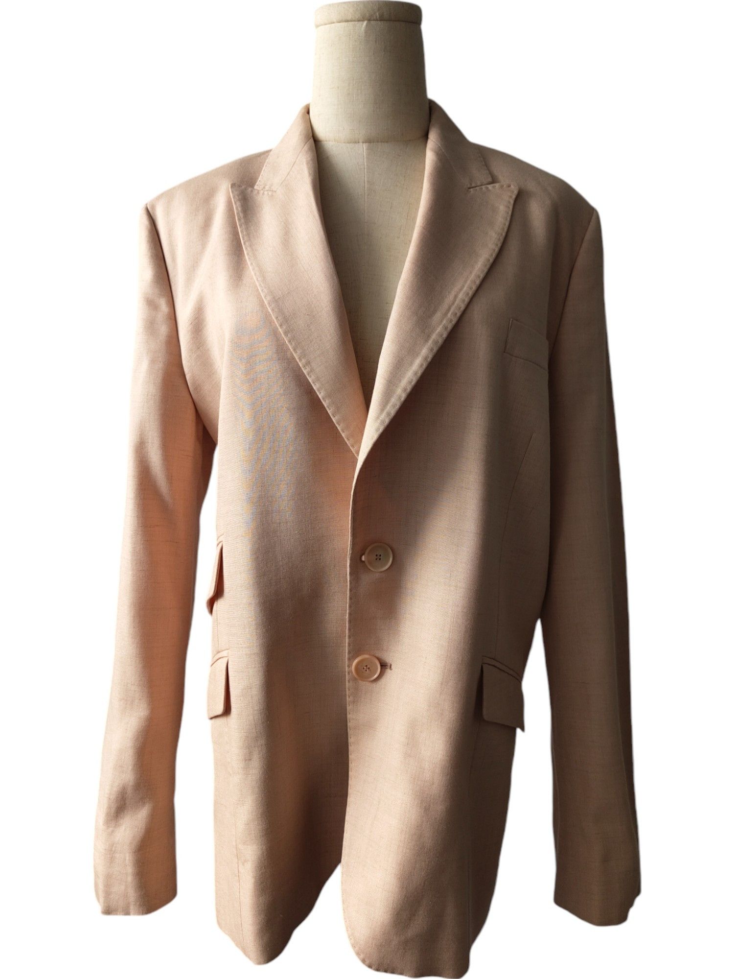 Stella McCartney Salmon Pink 2 Button Single Breasted Blazer Size XS / US 0-2 / IT 36-38 - 3 Thumbnail