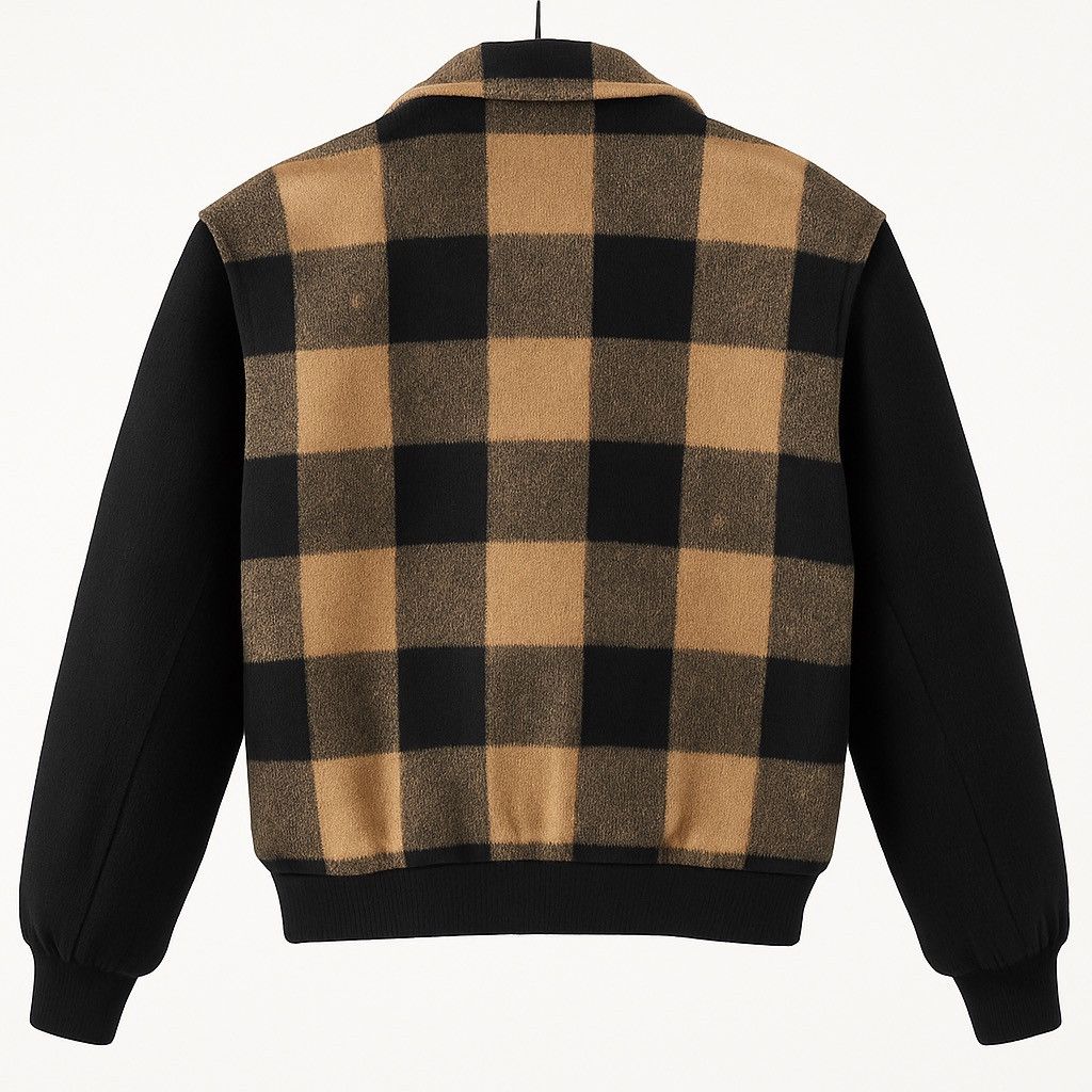 John Weitz Vintage 80s John Weitz Buffalo Plaid Wool Jacket Men’s Black Size US M / EU 48-50 / 2 - 2 Thumbnail