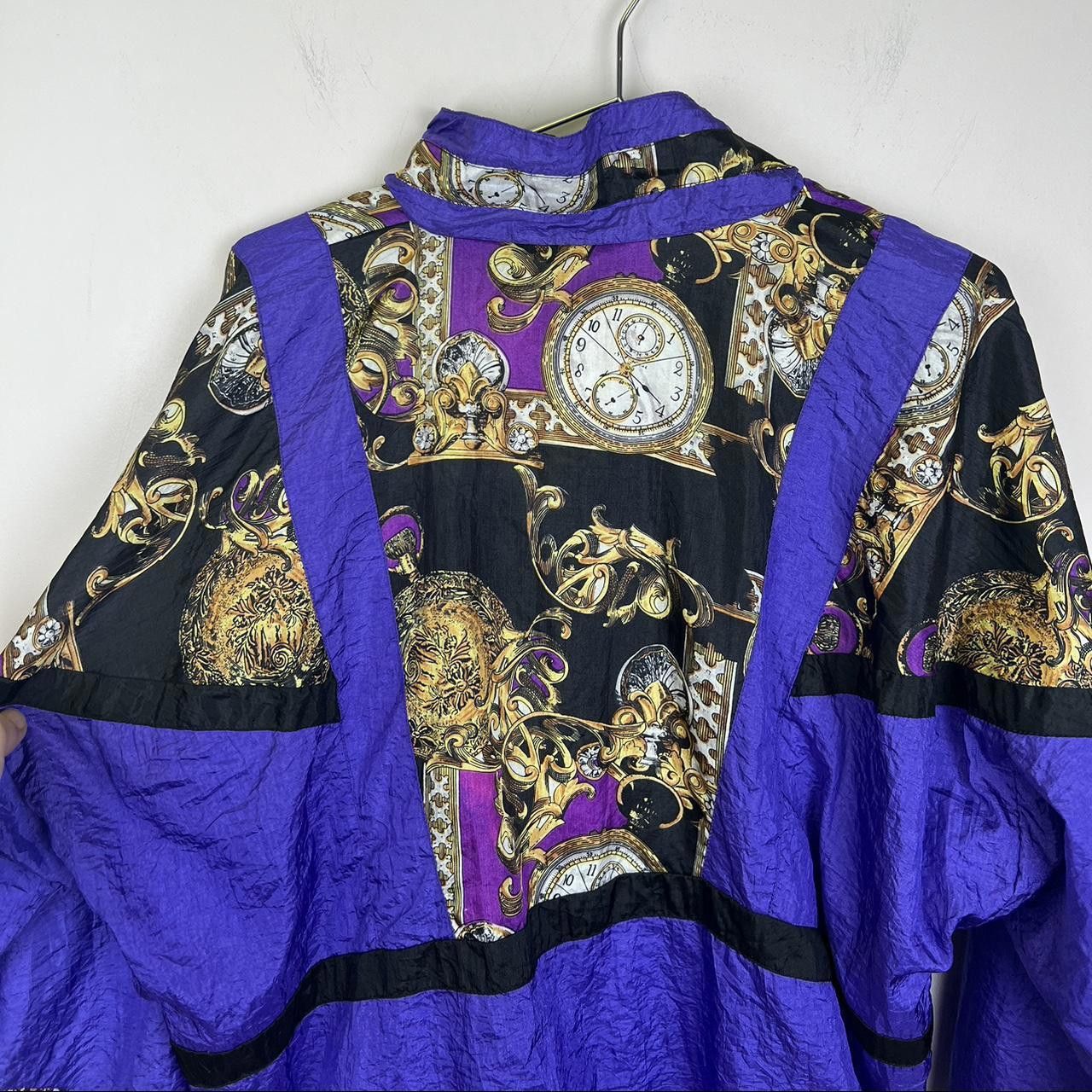 Designer KUMA Sport Vintage Purple Windbreaker Jacket 80s 90s style Size US L / EU 52-54 / 3 - 3 Thumbnail