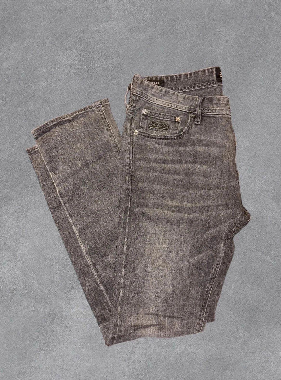 Superdry Superdry Denim Grey Slim Jeans Size US 32 / EU 48 - 1 Thumbnail