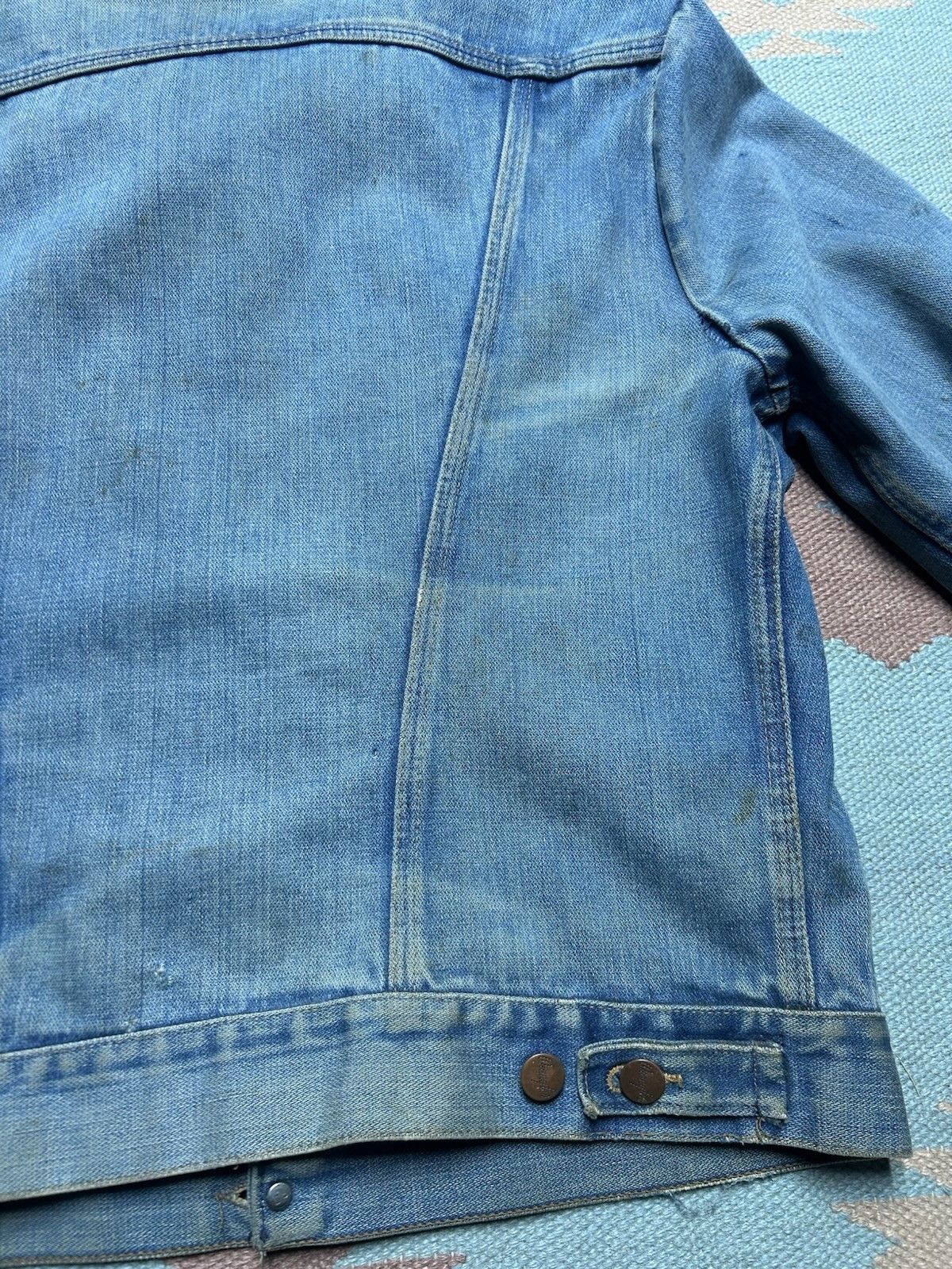 Vintage Vtg 70 wrangler no fault denim jacket farm faded workwear 42 Size US L / EU 52-54 / 3 - 14 Thumbnail